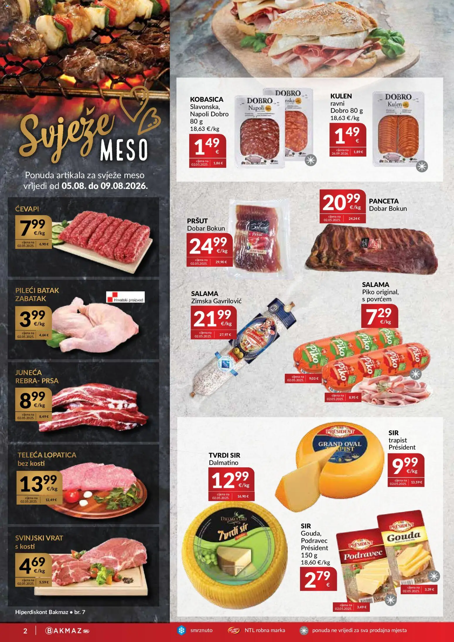Bakmaz katalog akcija strana 2 – vrijedi od 5.8. do 11.8.2026.
