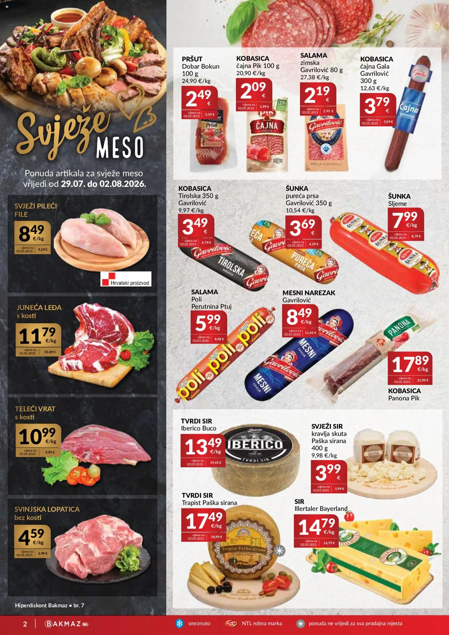 Bakmaz katalog akcija strana 2 – vrijedi od 29.7. do 4.8.2026.