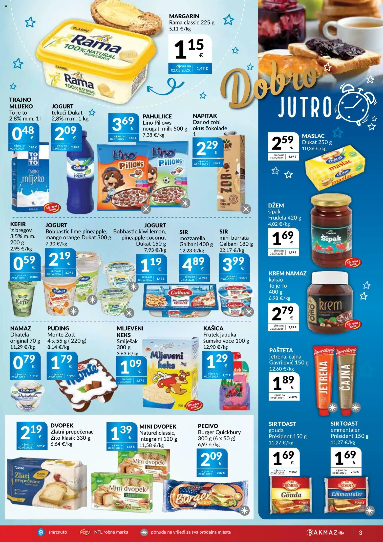 Bakmaz katalog akcija strana 3 – vrijedi od 12.8. do 18.8.2026.