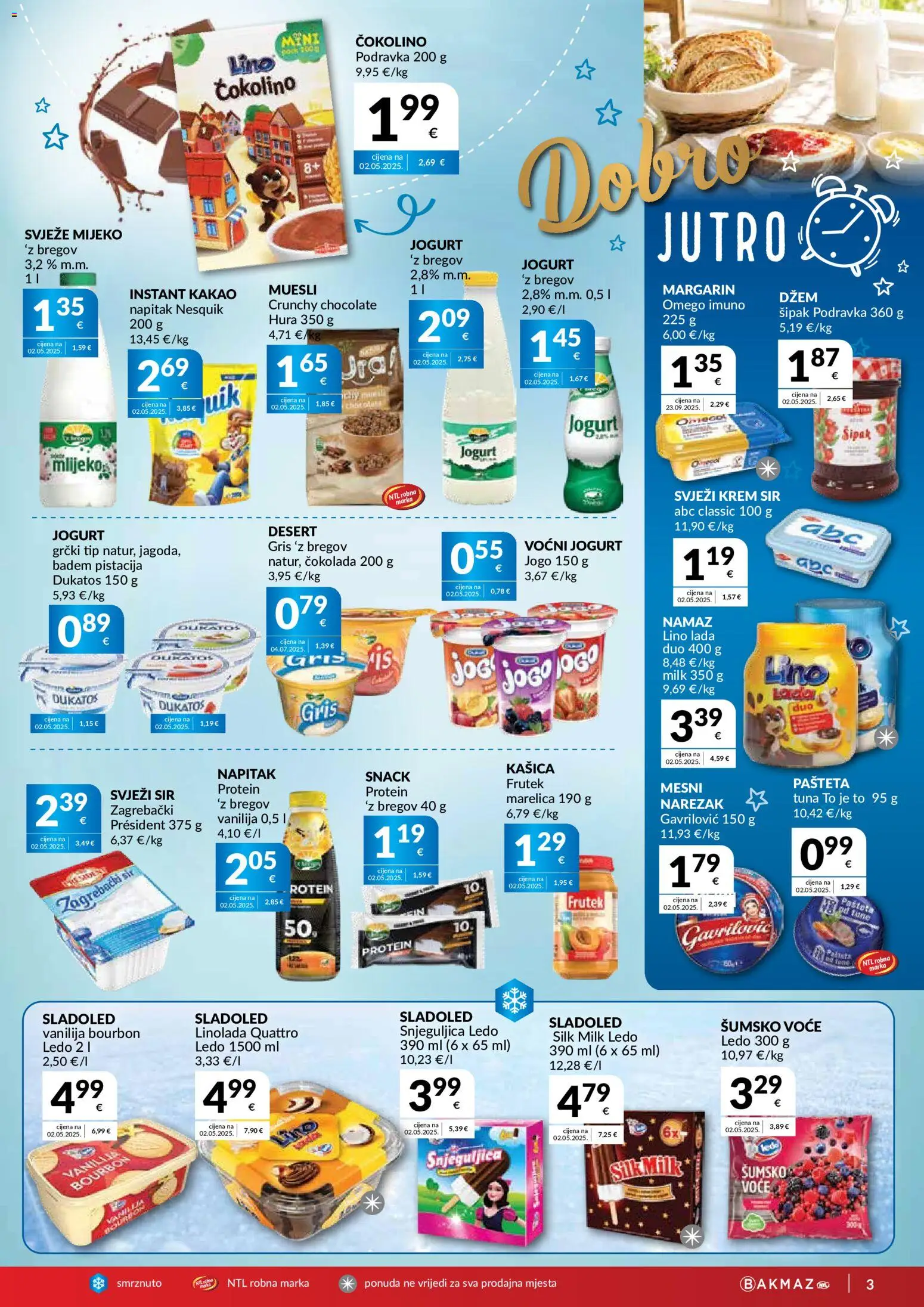 Bakmaz katalog akcija strana 3 – vrijedi od 5.8. do 11.8.2026.