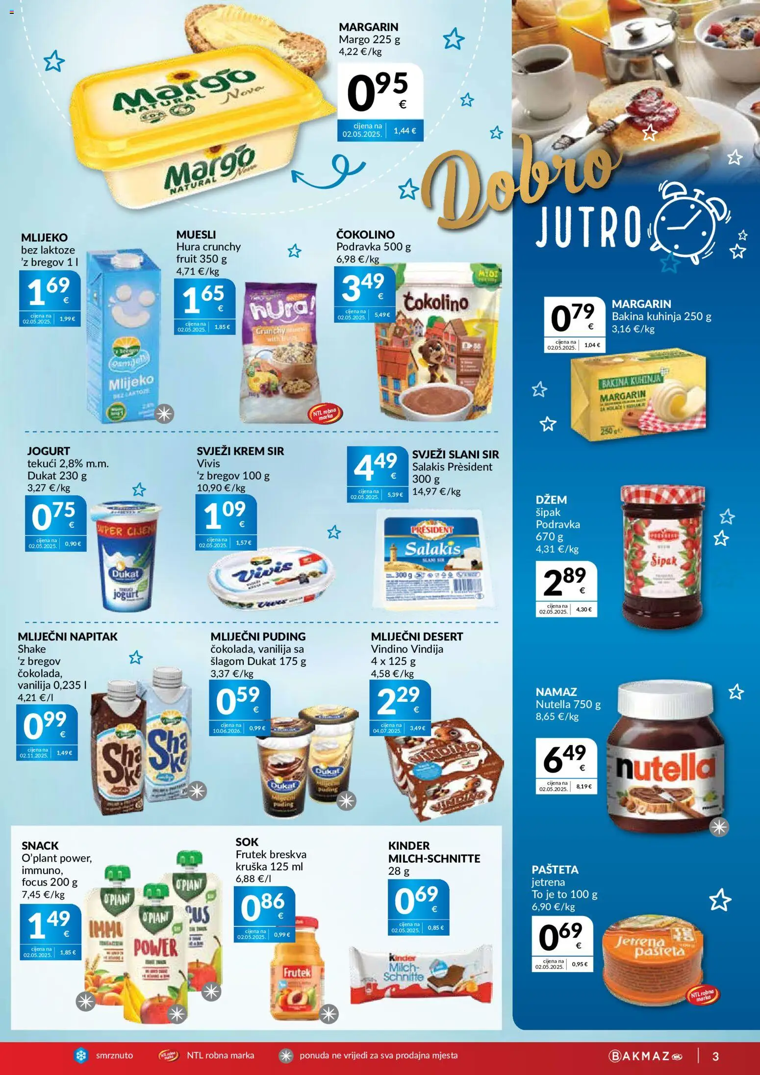 Bakmaz katalog akcija strana 3 – vrijedi od 29.7. do 4.8.2026.