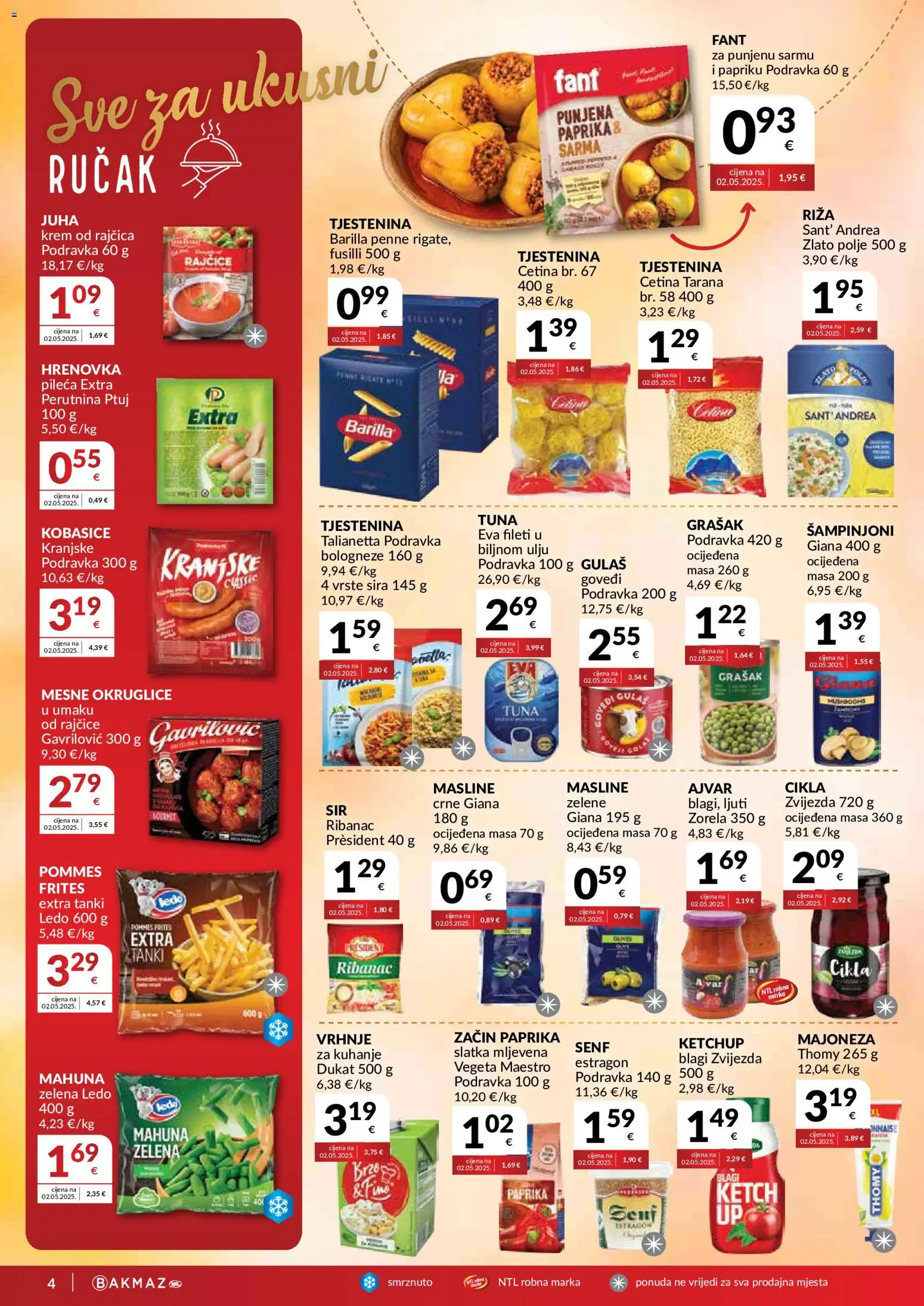 Bakmaz katalog akcija strana 4 – vrijedi od 29.7. do 4.8.2026.