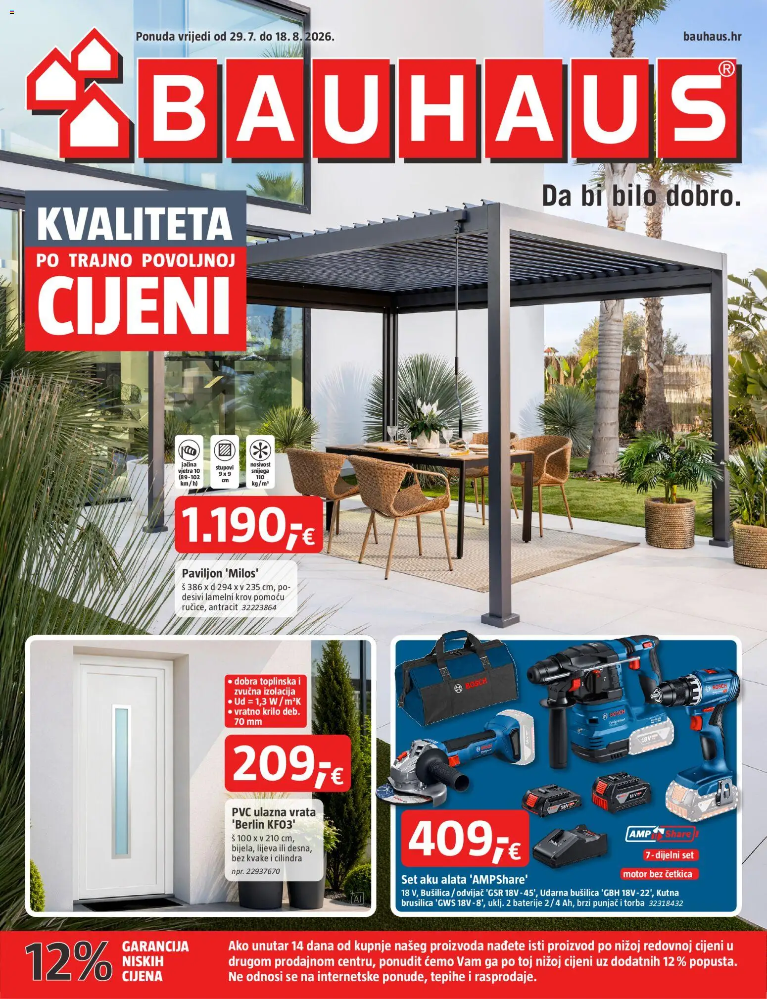Bauhaus katalog akcija strana 1 – vrijedi od 29.7. do 18.8.2026.