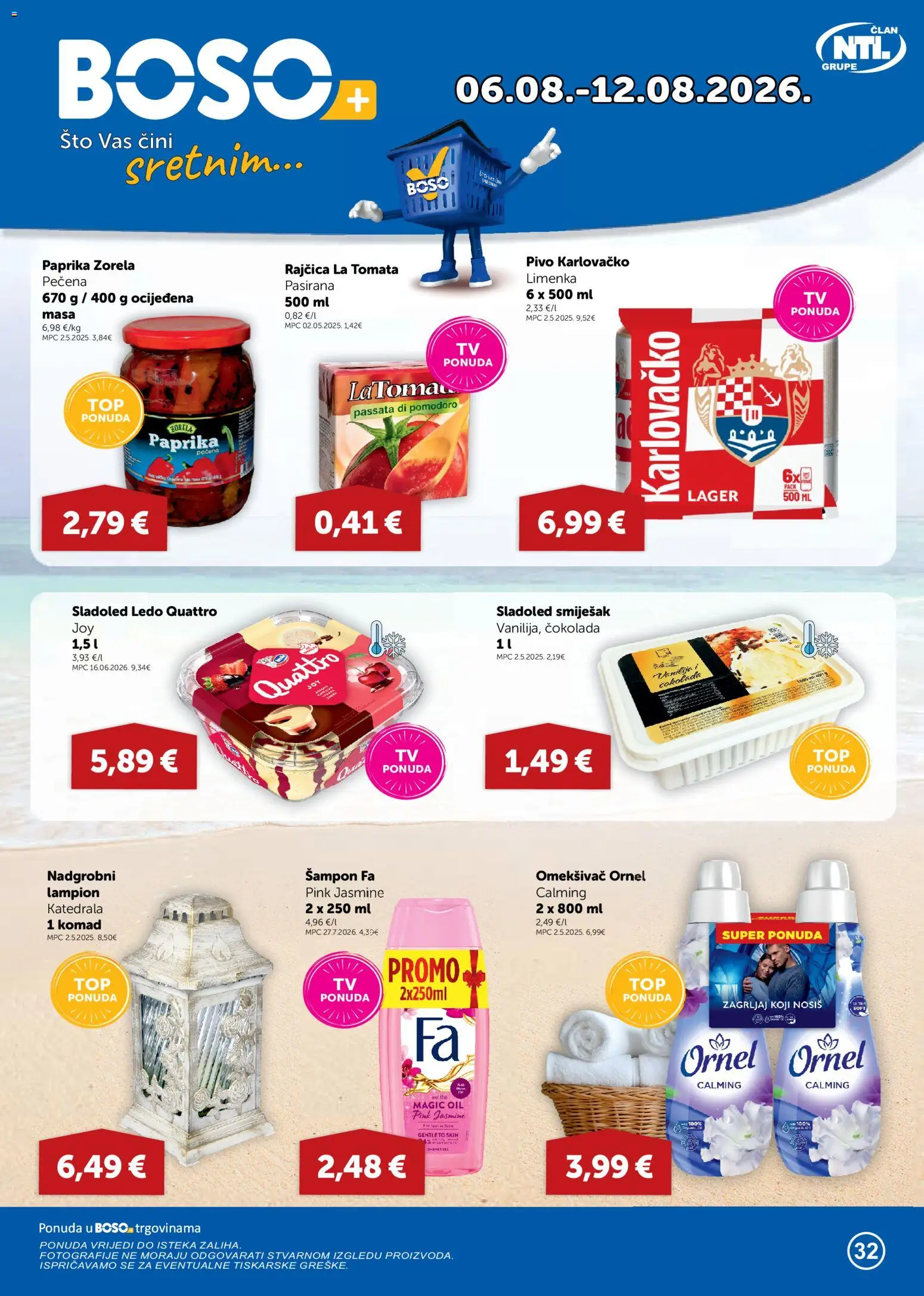 Boso katalog akcija strana 1 – vrijedi od 6.8. do 12.8.2026.