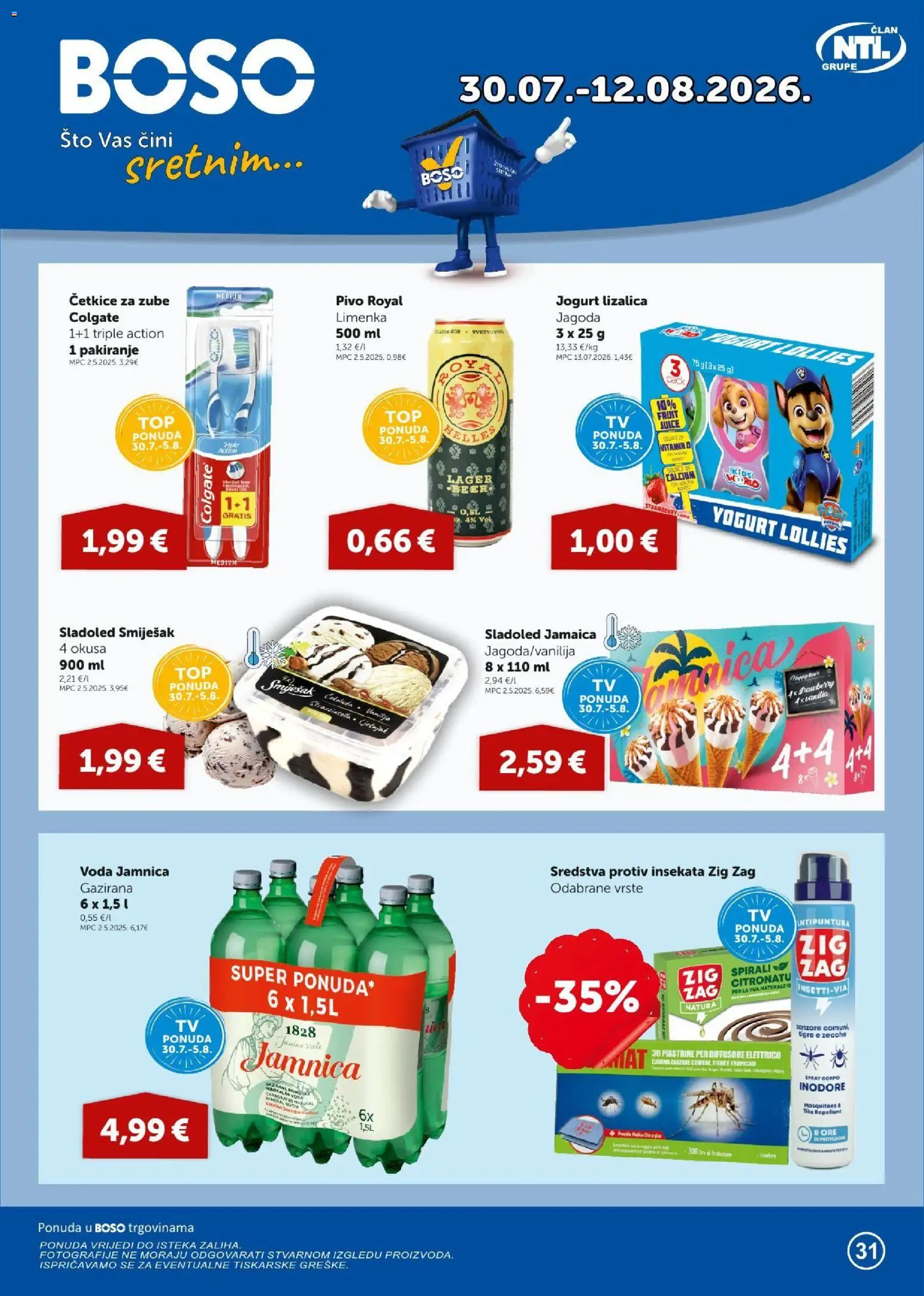 Boso katalog akcija strana 1 – vrijedi od 30.7. do 12.8.2026.