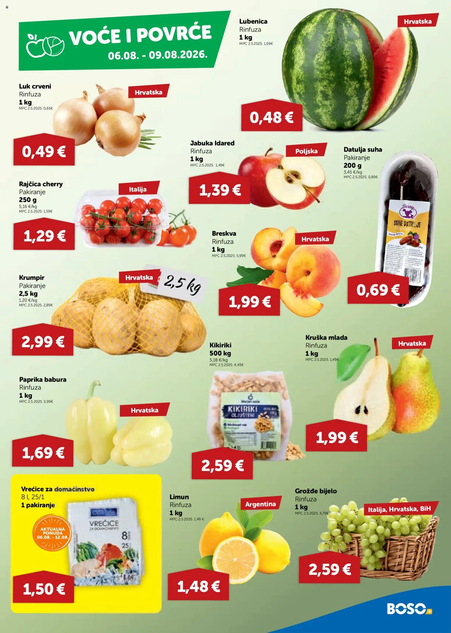 Boso katalog akcija strana 3 – vrijedi od 6.8. do 12.8.2026.