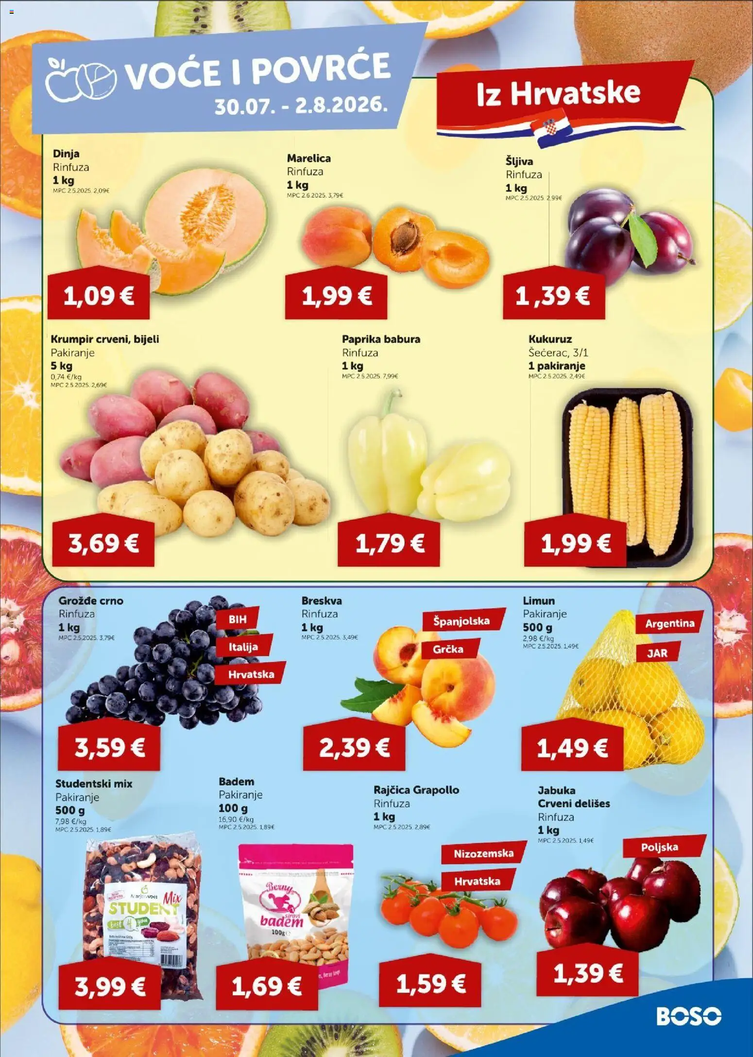 Boso katalog akcija strana 3 – vrijedi od 30.7. do 12.8.2026.