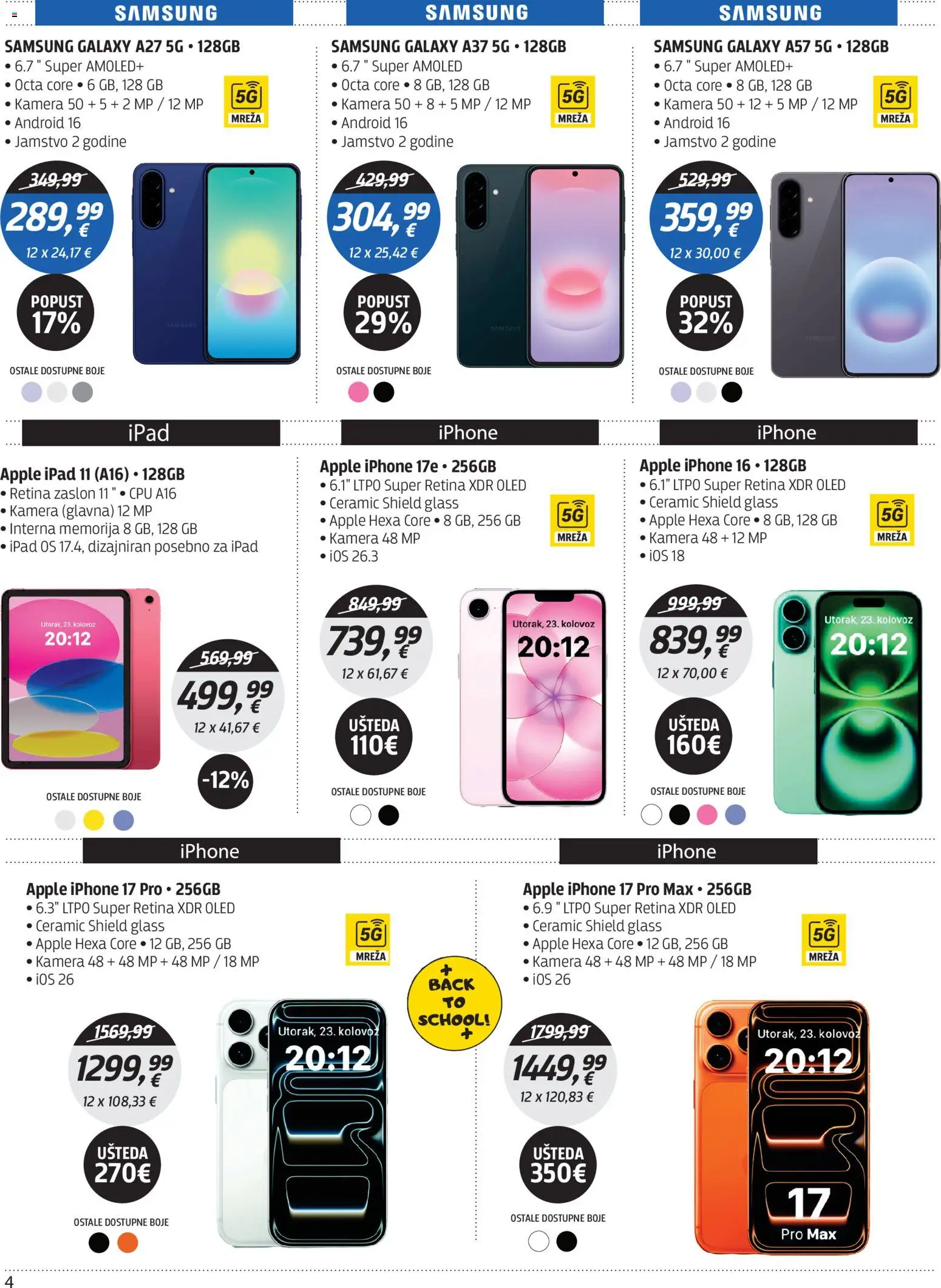 Centar Tehnike katalog akcija strana 4 – vrijedi od 10.8. do 31.8.2026.