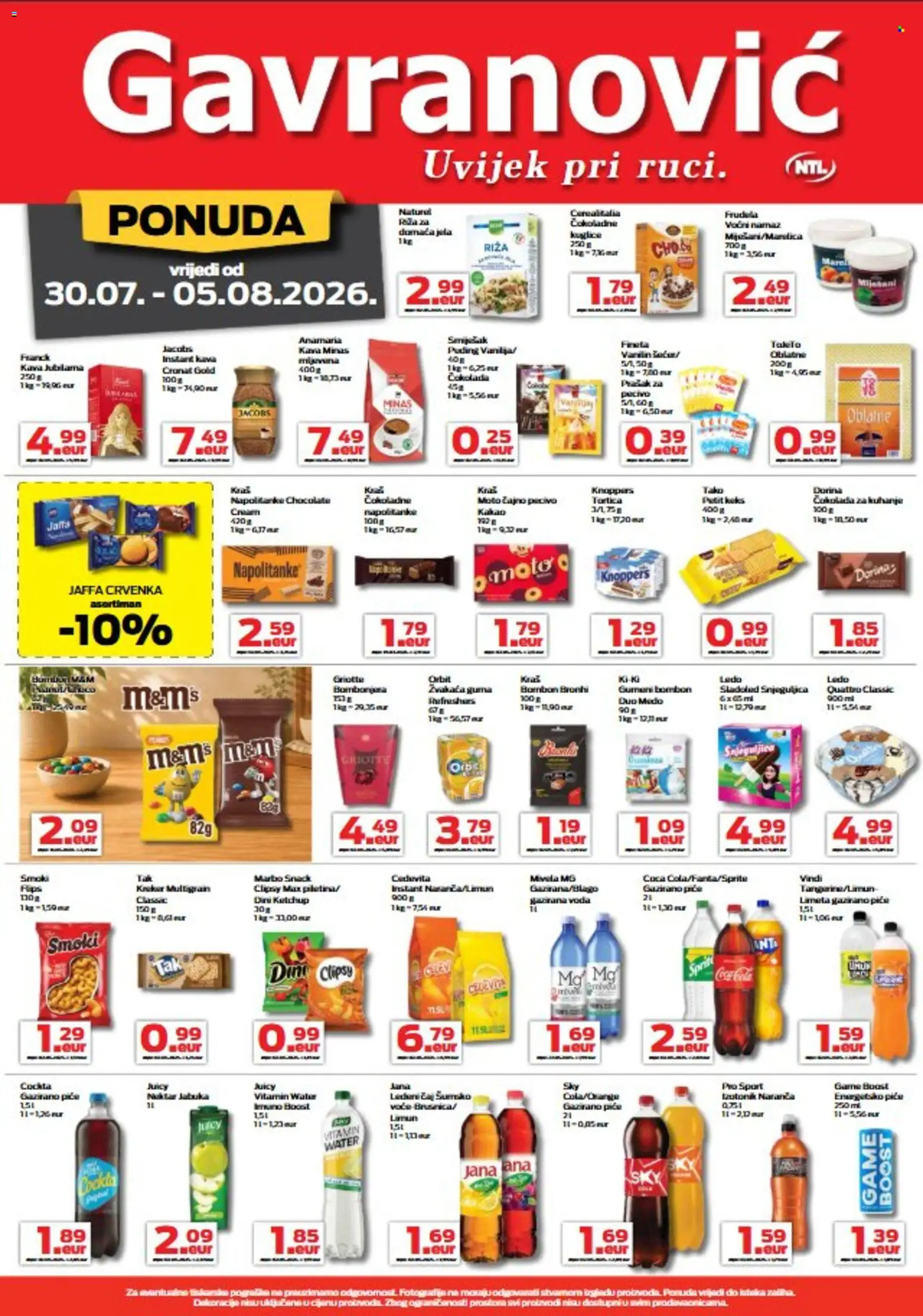 Gavranović katalog akcija strana 4 – vrijedi od 30.7. do 5.8.2026.