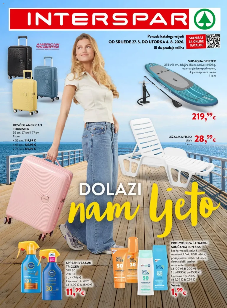 Interspar katalog akcija strana 1 – vrijedi od 27.5. do 4.8.2026.