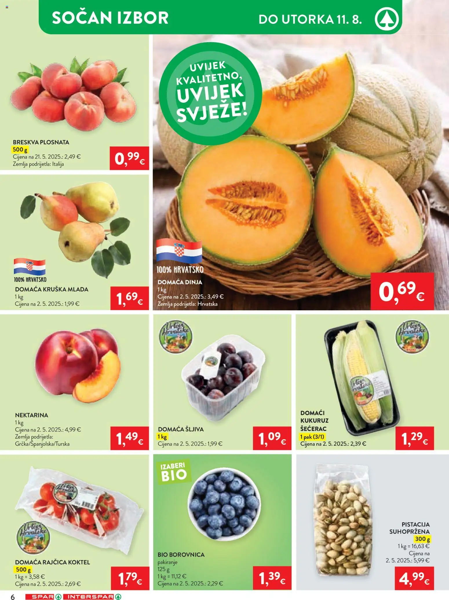 Interspar katalog akcija strana 6 – vrijedi od 4.8. do 11.8.2026.