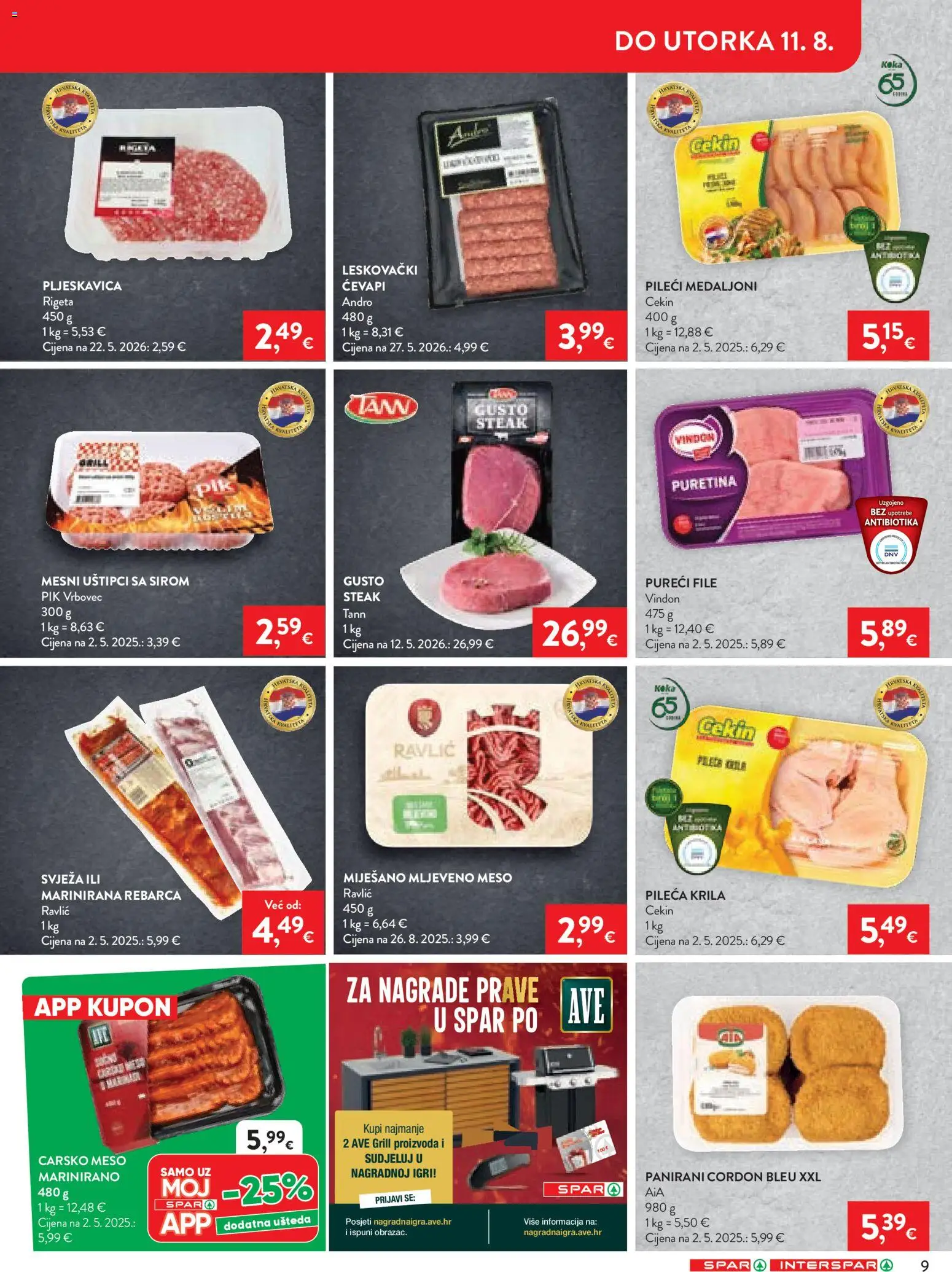 Interspar katalog akcija strana 9 – vrijedi od 4.8. do 11.8.2026.