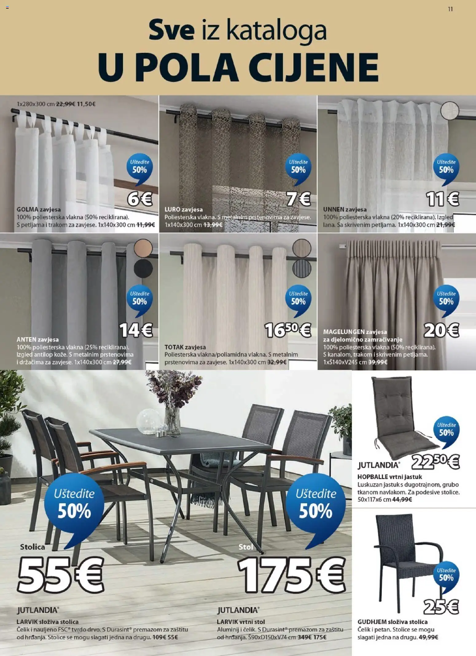 JYSK katalog akcija strana 11 – vrijedi od 5.8. do 18.8.2026.