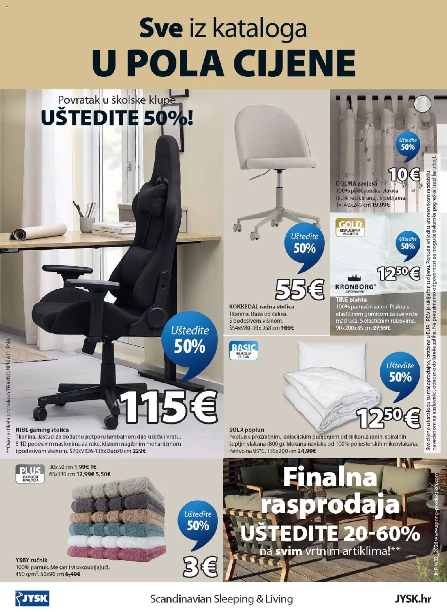 JYSK katalog akcija strana 12 – vrijedi od 5.8. do 18.8.2026.