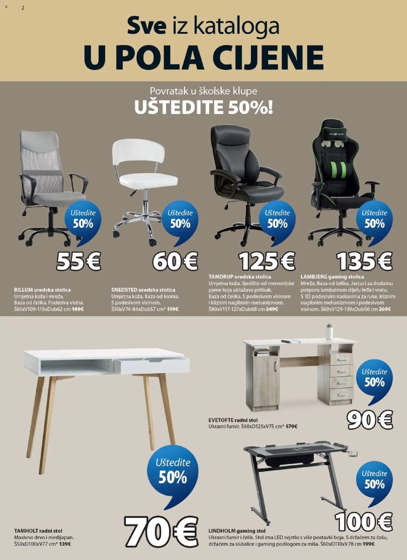 JYSK katalog akcija strana 2 – vrijedi od 5.8. do 18.8.2026.