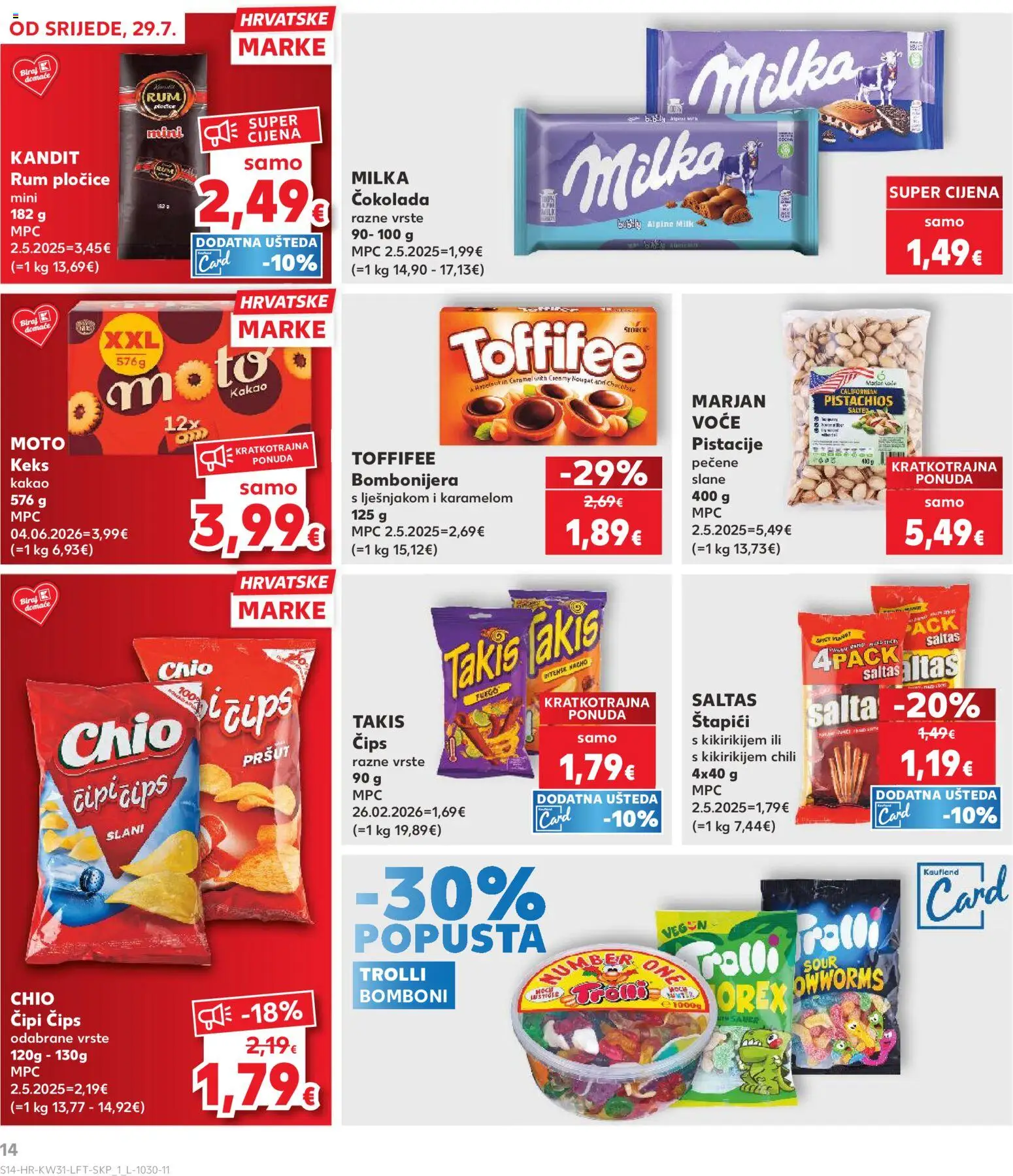 Kaufland katalog akcija strana 14 – vrijedi od 29.7. do 5.8.2026.