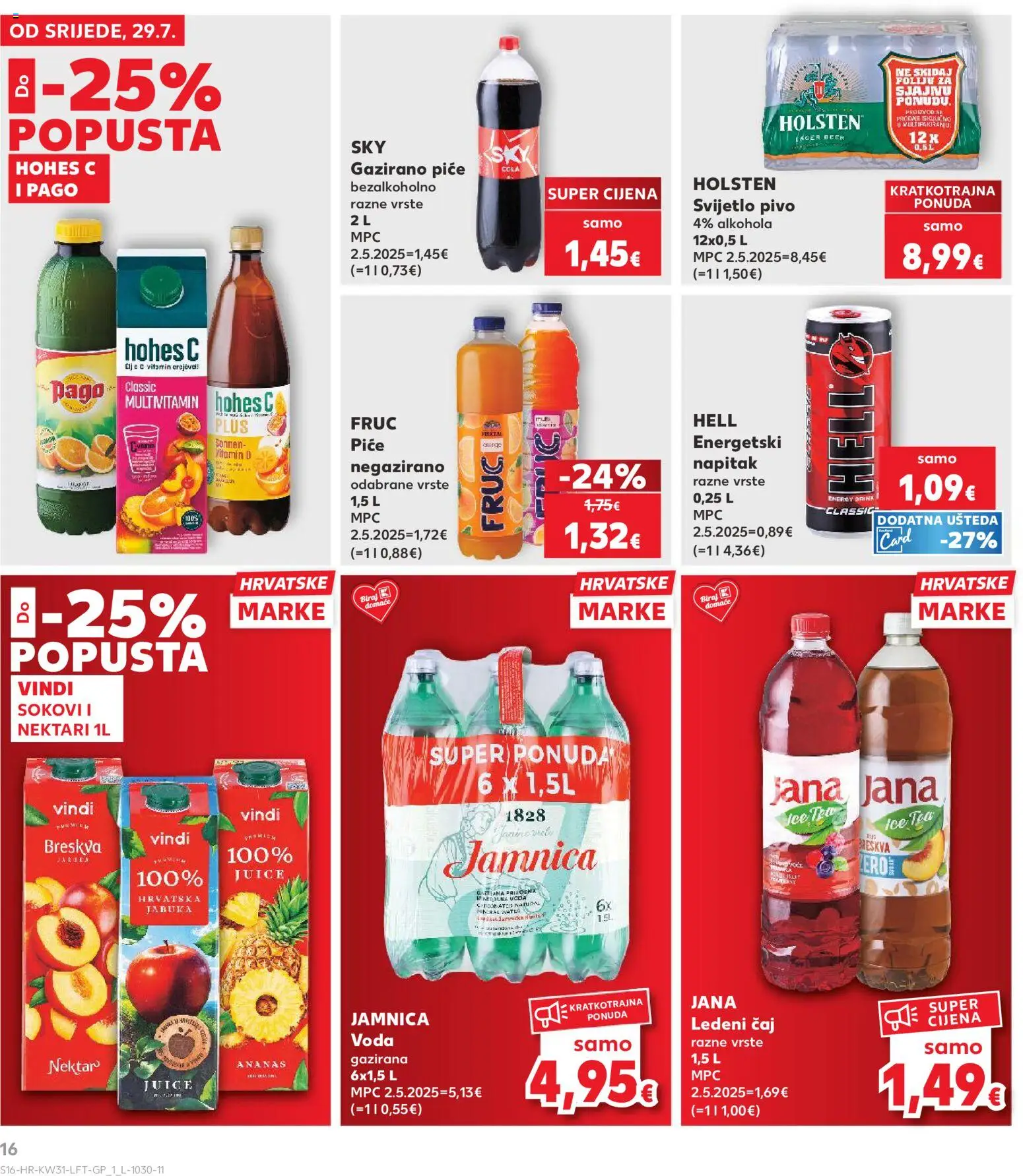 Kaufland katalog akcija strana 16 – vrijedi od 29.7. do 5.8.2026.