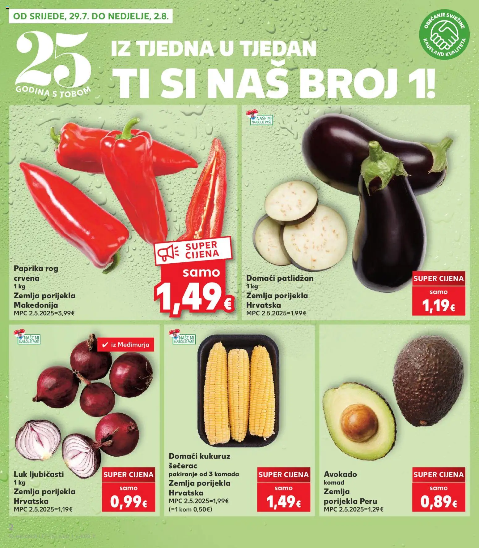 Kaufland katalog akcija strana 2 – vrijedi od 29.7. do 5.8.2026.