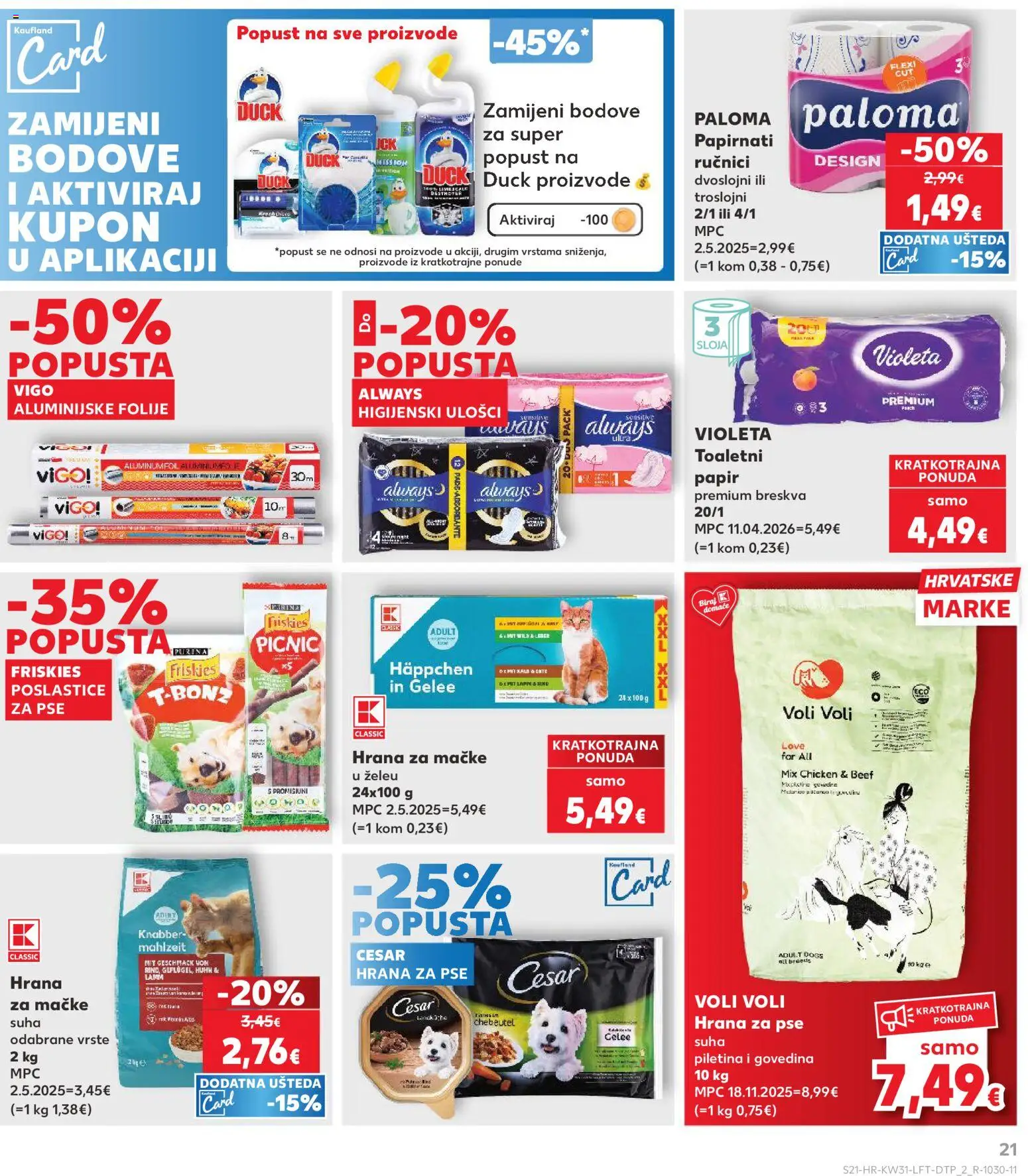 Kaufland katalog akcija strana 21 – vrijedi od 29.7. do 5.8.2026.