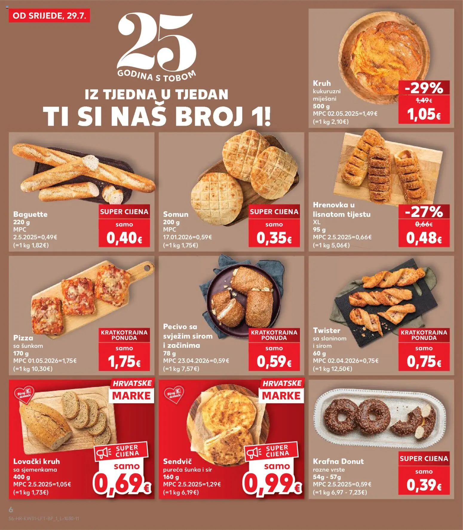 Kaufland katalog akcija strana 6 – vrijedi od 29.7. do 5.8.2026.