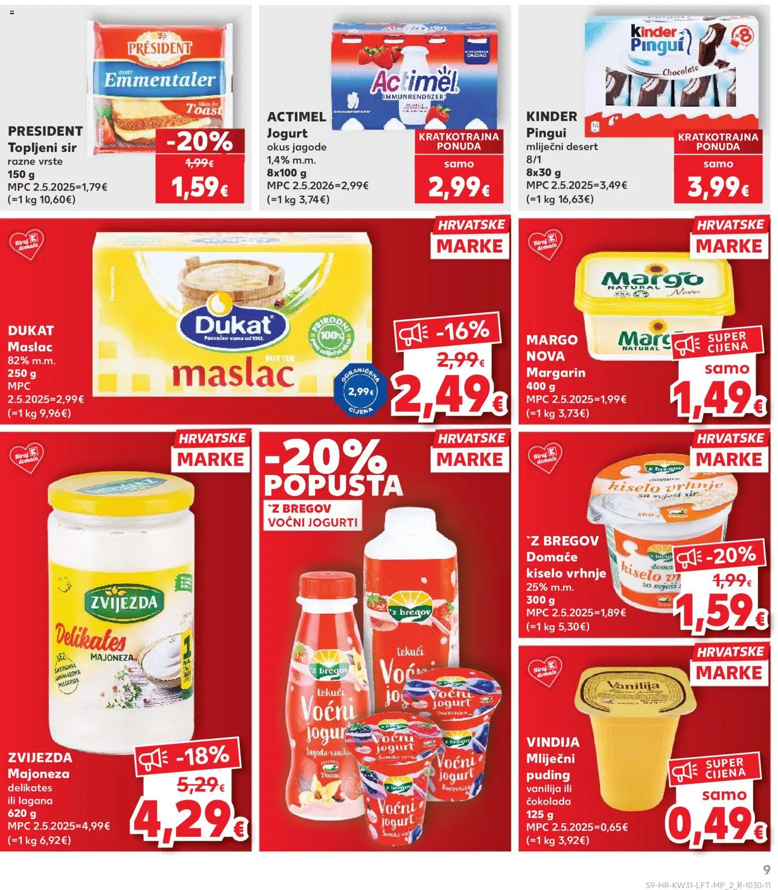 Kaufland katalog akcija strana 9 – vrijedi od 29.7. do 5.8.2026.