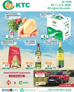 KTC katalog akcija strana 1 – vrijedi od 29.7. do 4.8.2026.