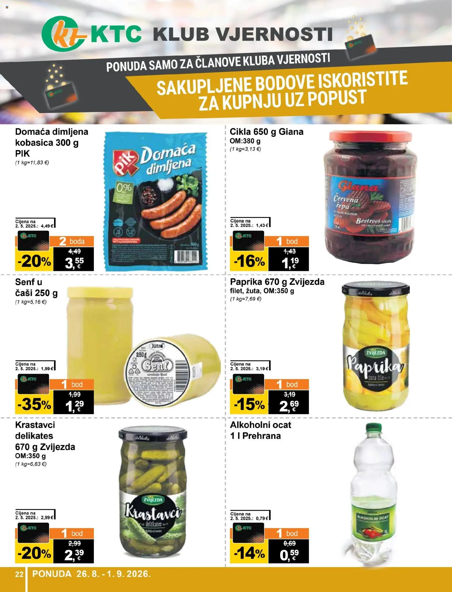 KTC katalog akcija strana 22 – vrijedi od 26.8. do 1.9.2026.