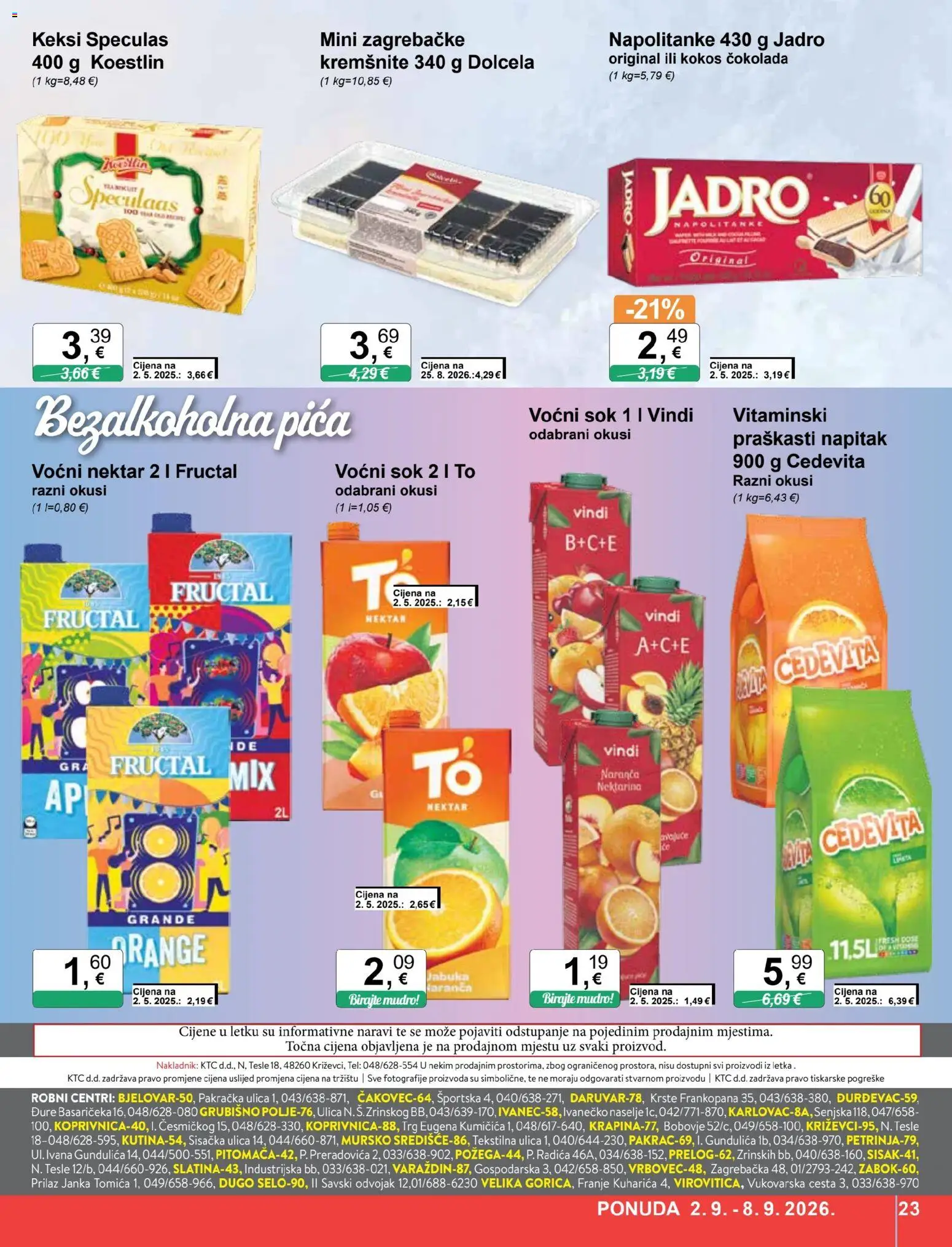 KTC katalog akcija strana 23 – vrijedi od 2.9. do 8.9.2026.