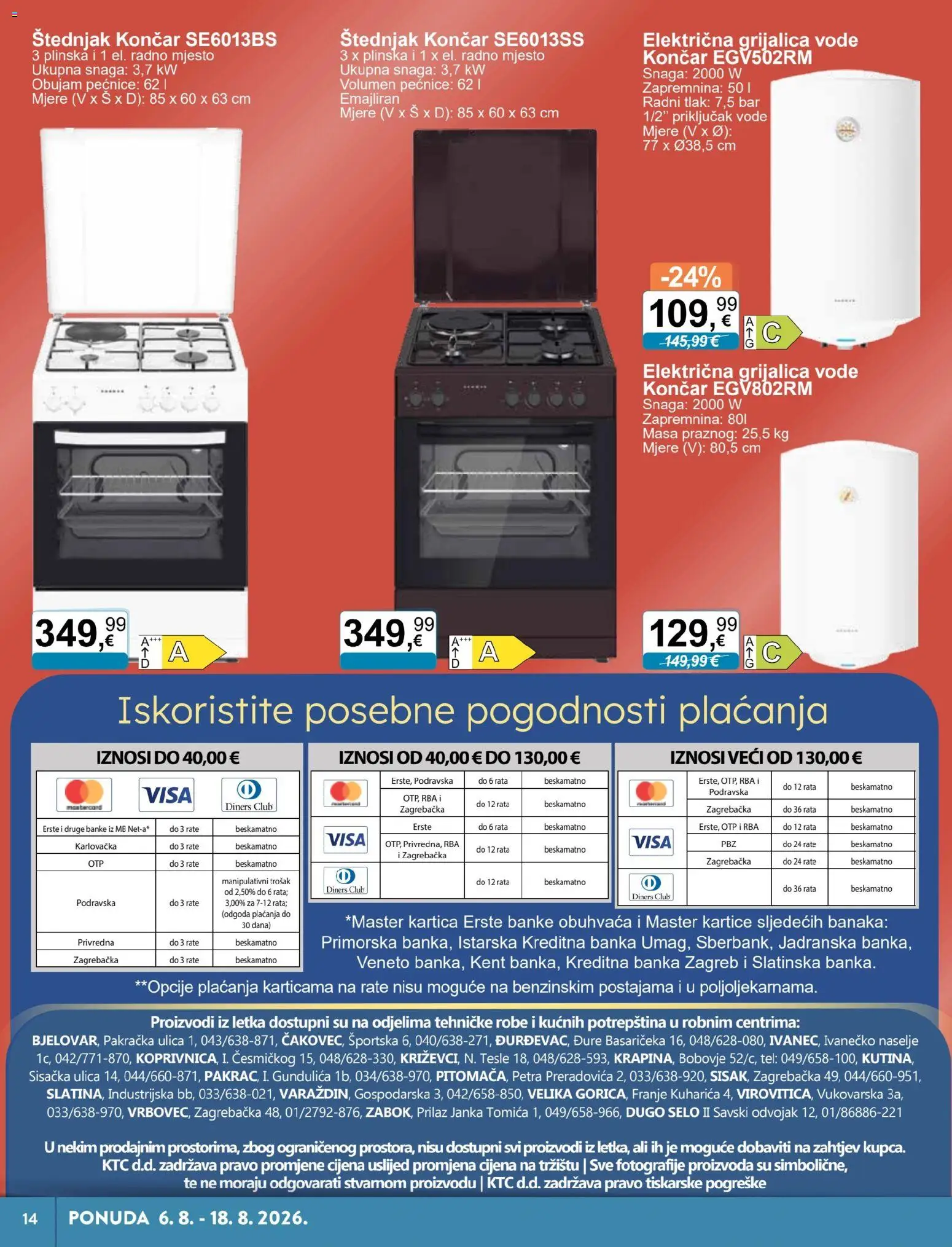 KTC katalog akcija strana 4 – vrijedi od 6.8. do 18.8.2026.