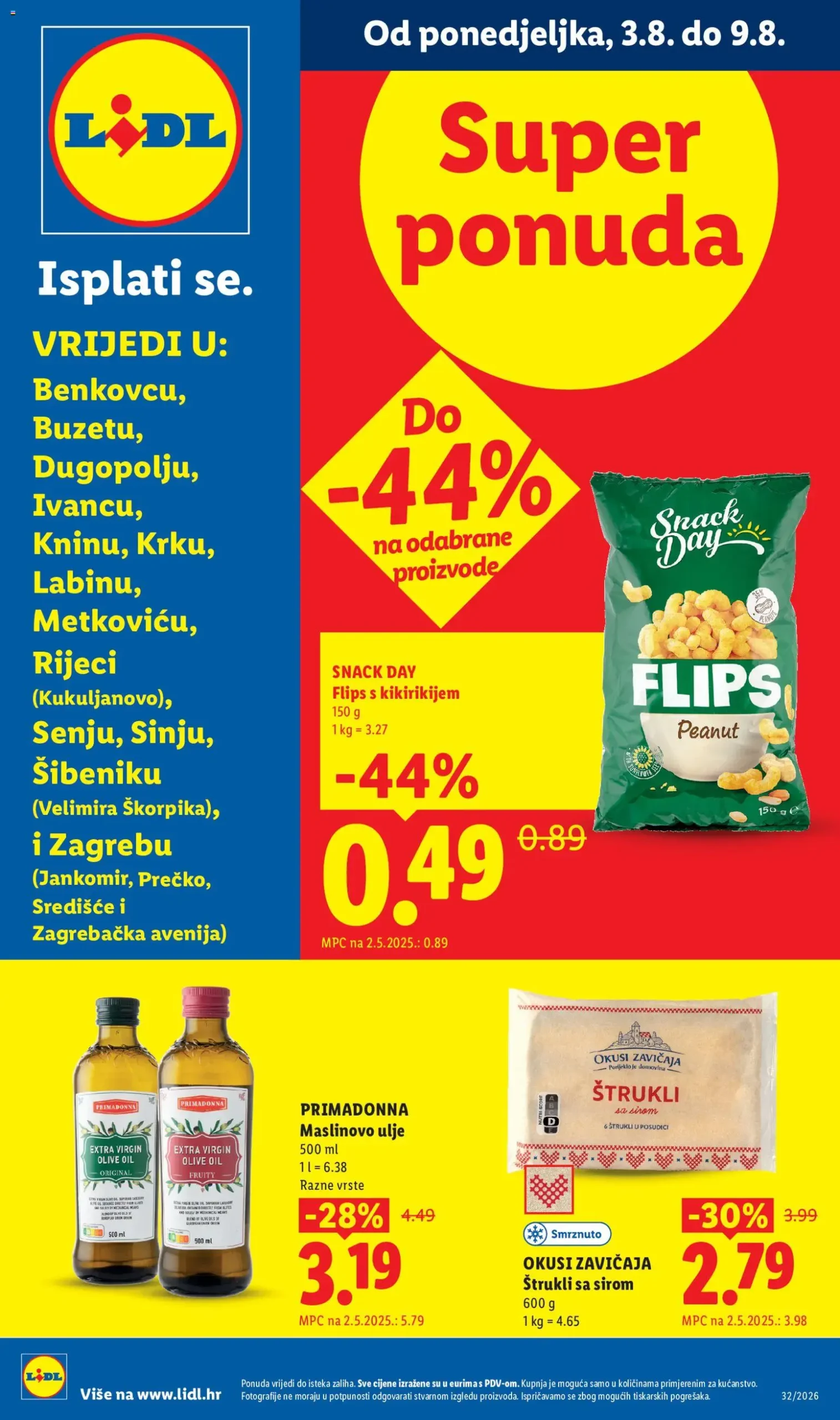 Lidl katalog akcija strana 1 – vrijedi od 3.8. do 9.8.2026.
