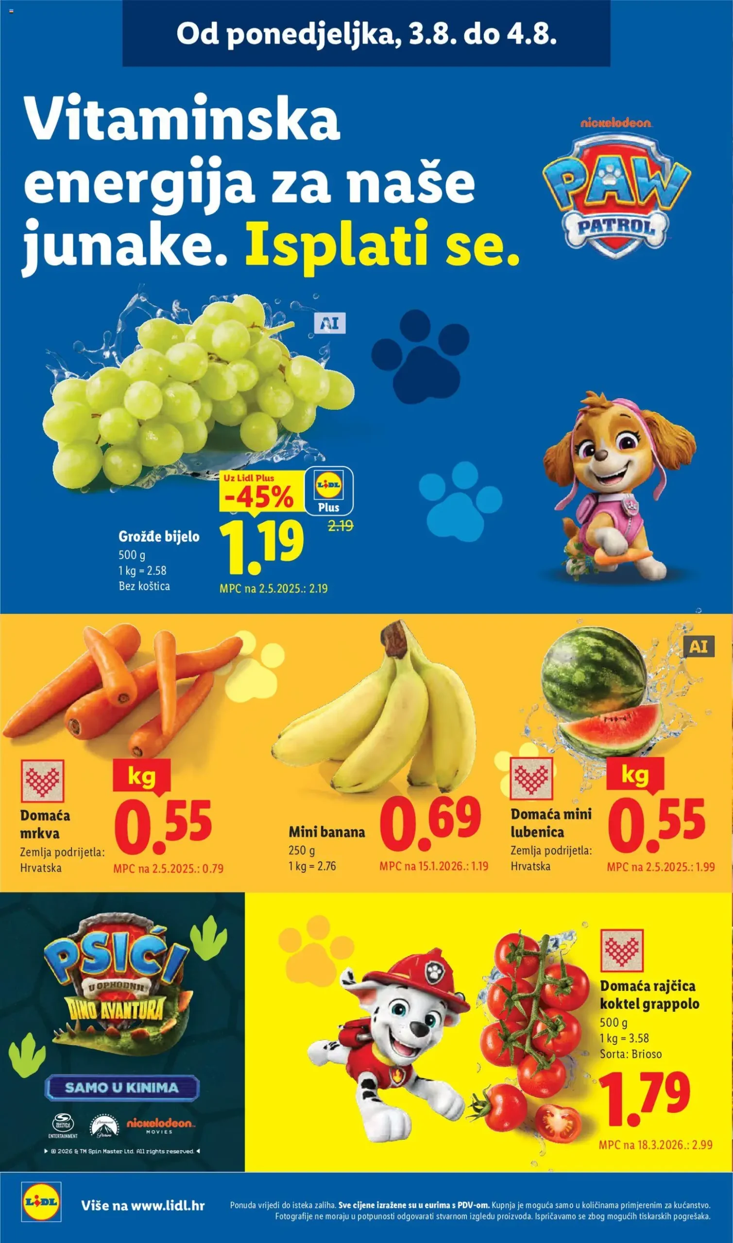 Lidl katalog akcija strana 2 – vrijedi od 3.8. do 9.8.2026.