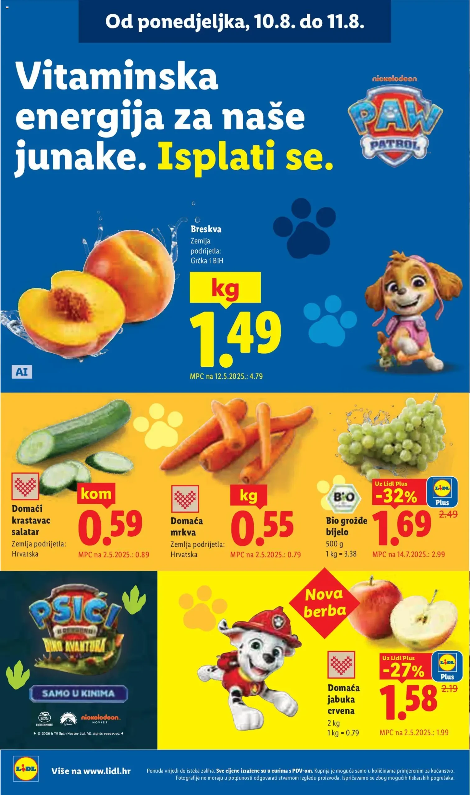 Lidl katalog akcija strana 2 – vrijedi od 10.8. do 16.8.2026.