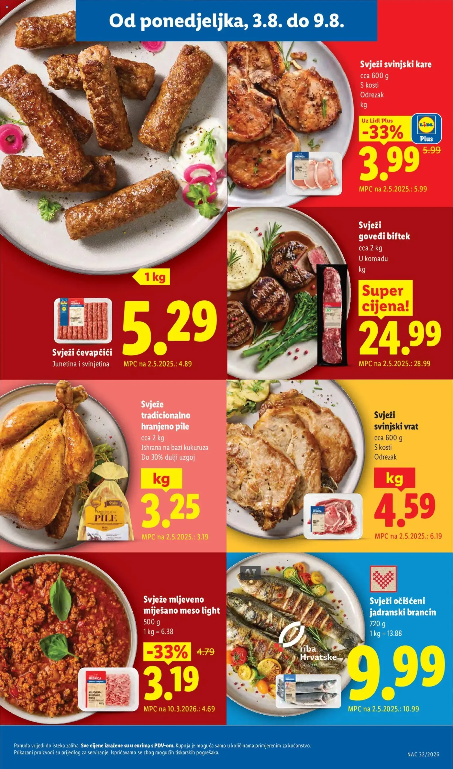 Lidl katalog akcija strana 3 – vrijedi od 3.8. do 9.8.2026.