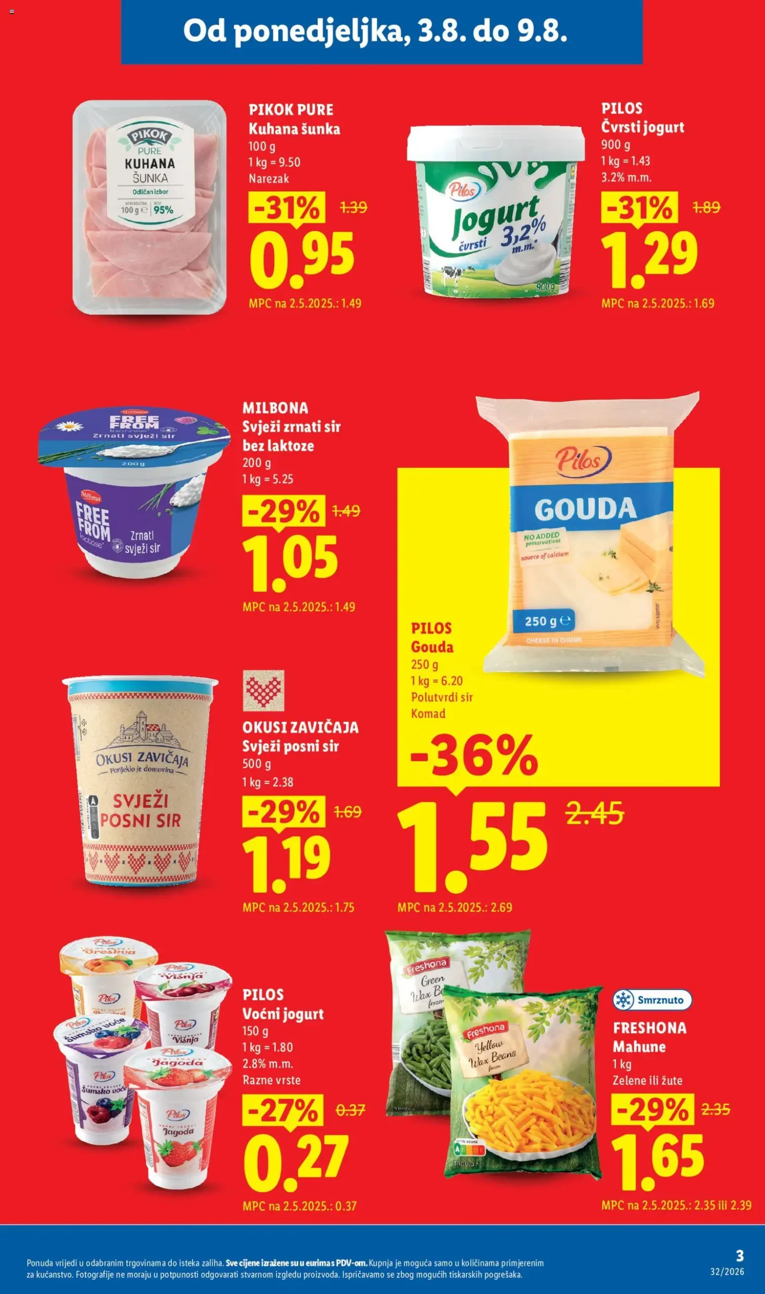 Lidl katalog akcija strana 3 – vrijedi od 3.8. do 9.8.2026.