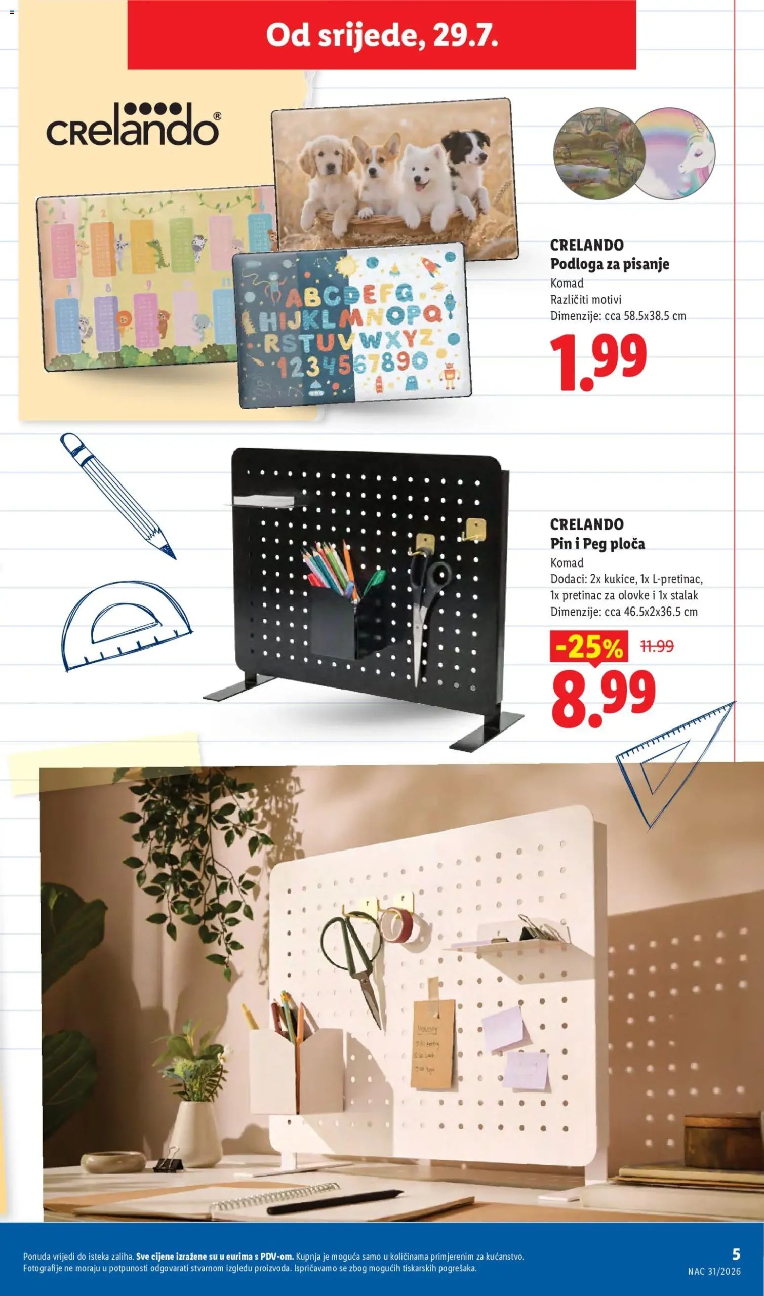 Lidl katalog akcija strana 5 – vrijedi od 29.7. do 1.9.2026.