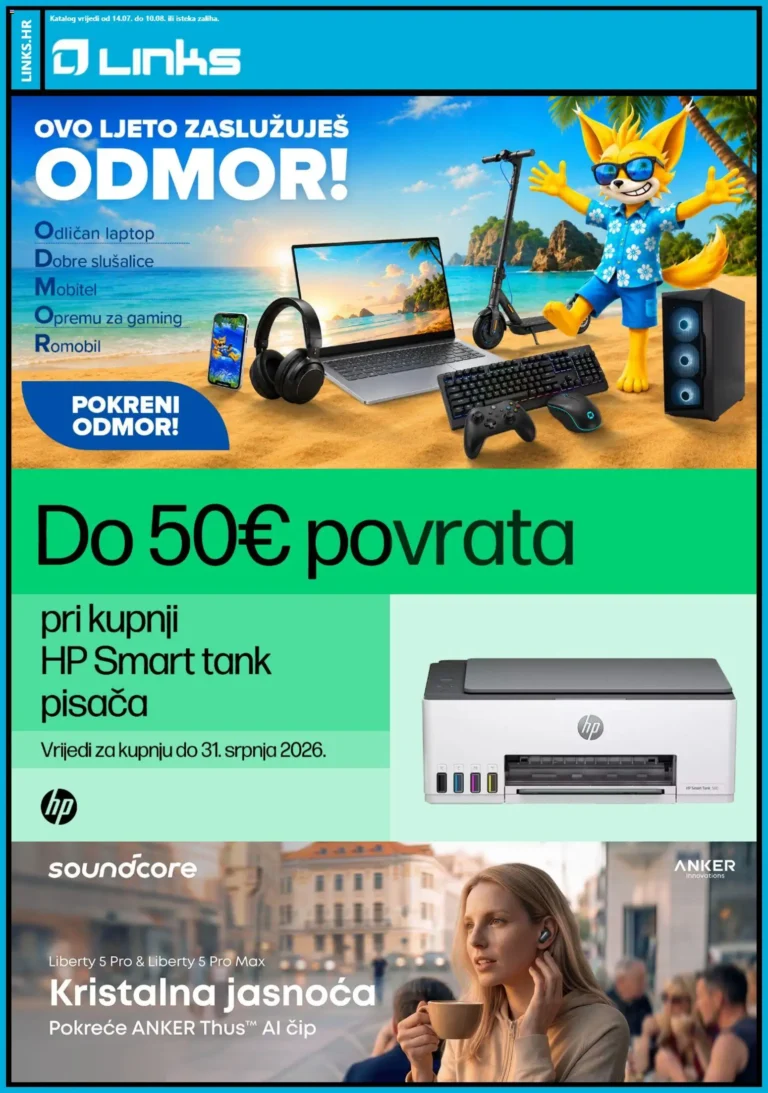 Links katalog akcija strana 1 – vrijedi od 14.7. do 10.8.2026.