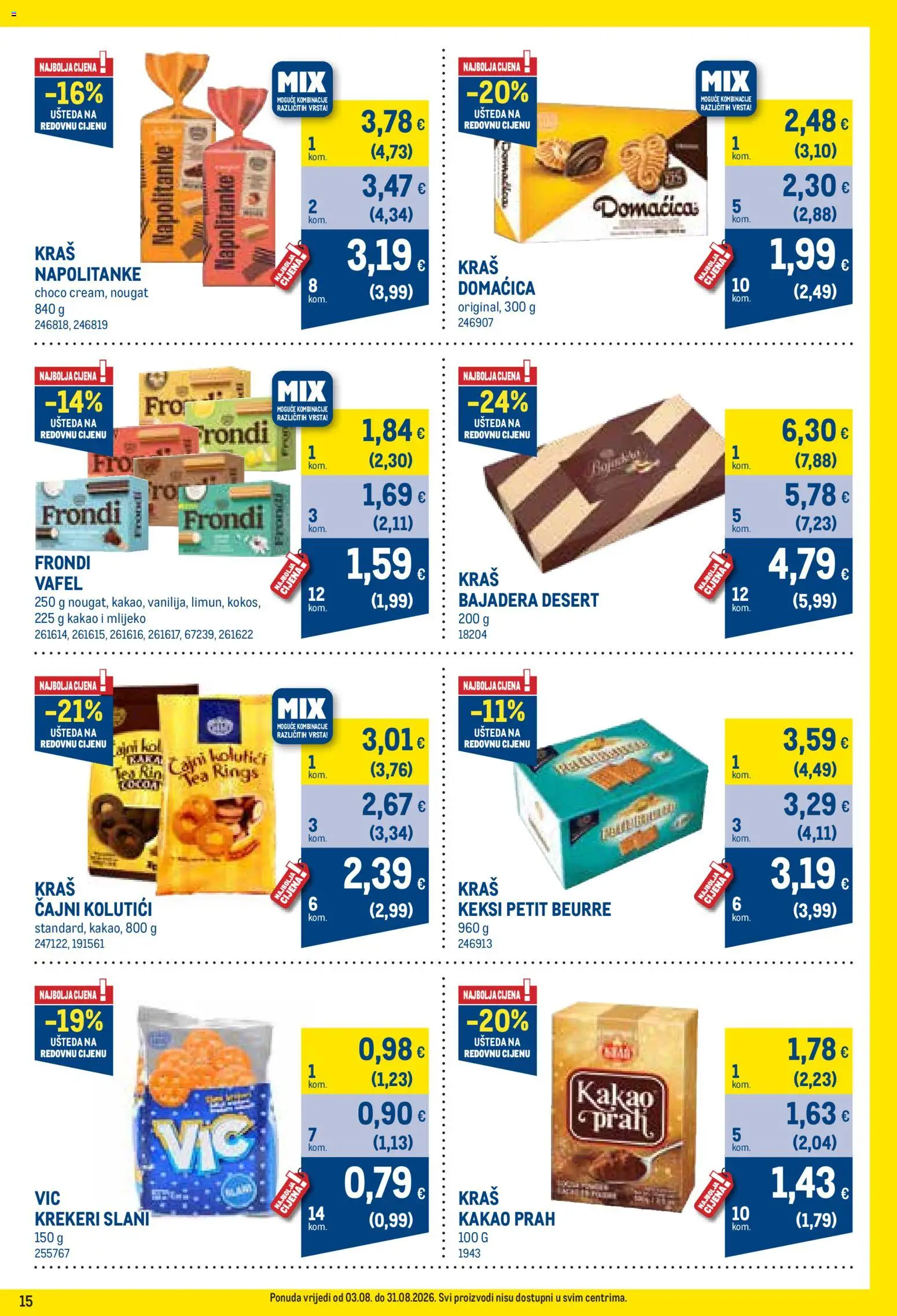 Metro katalog akcija strana 15 – vrijedi od 3.8. do 31.8.2026.