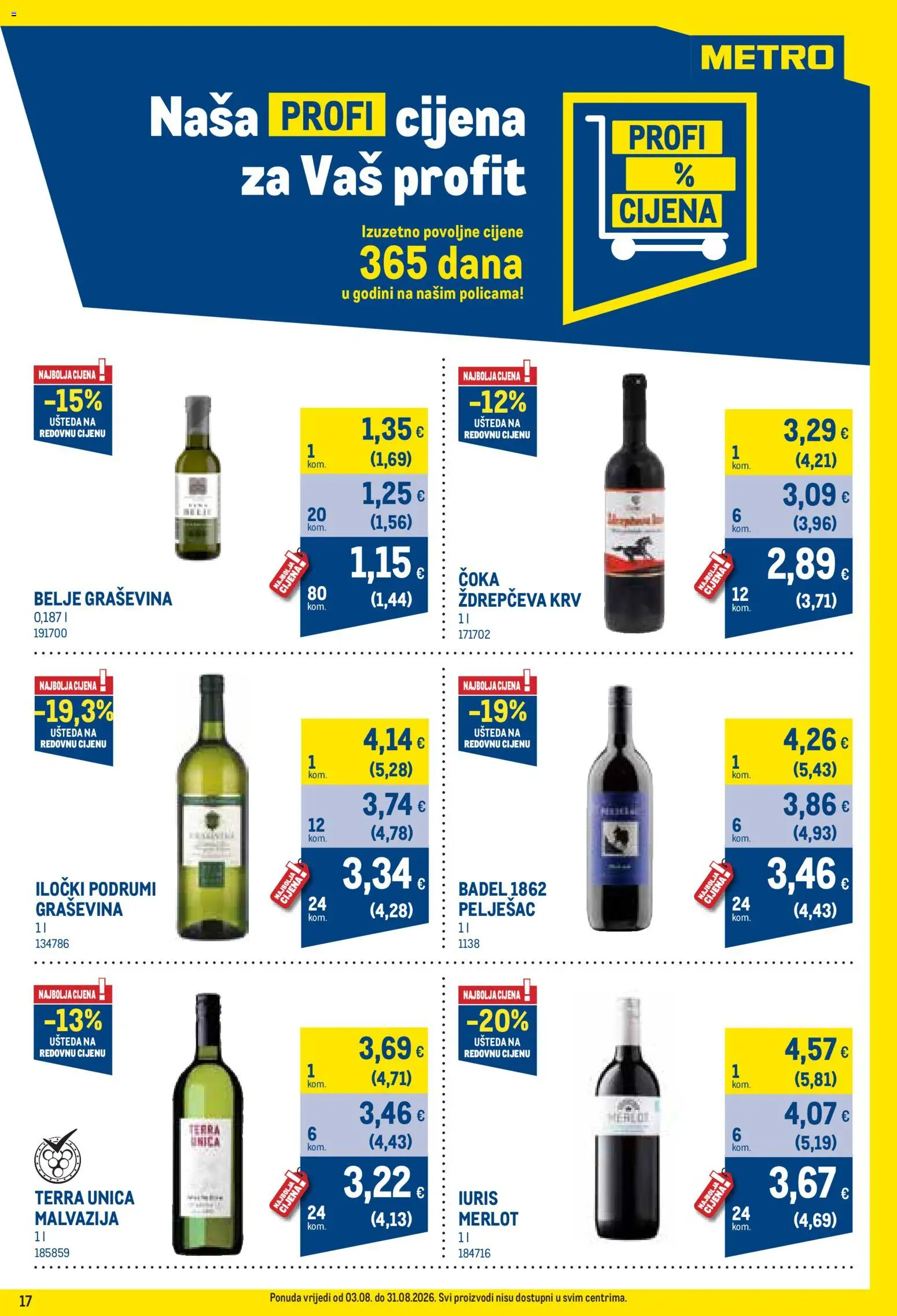 Metro katalog akcija strana 17 – vrijedi od 3.8. do 31.8.2026.