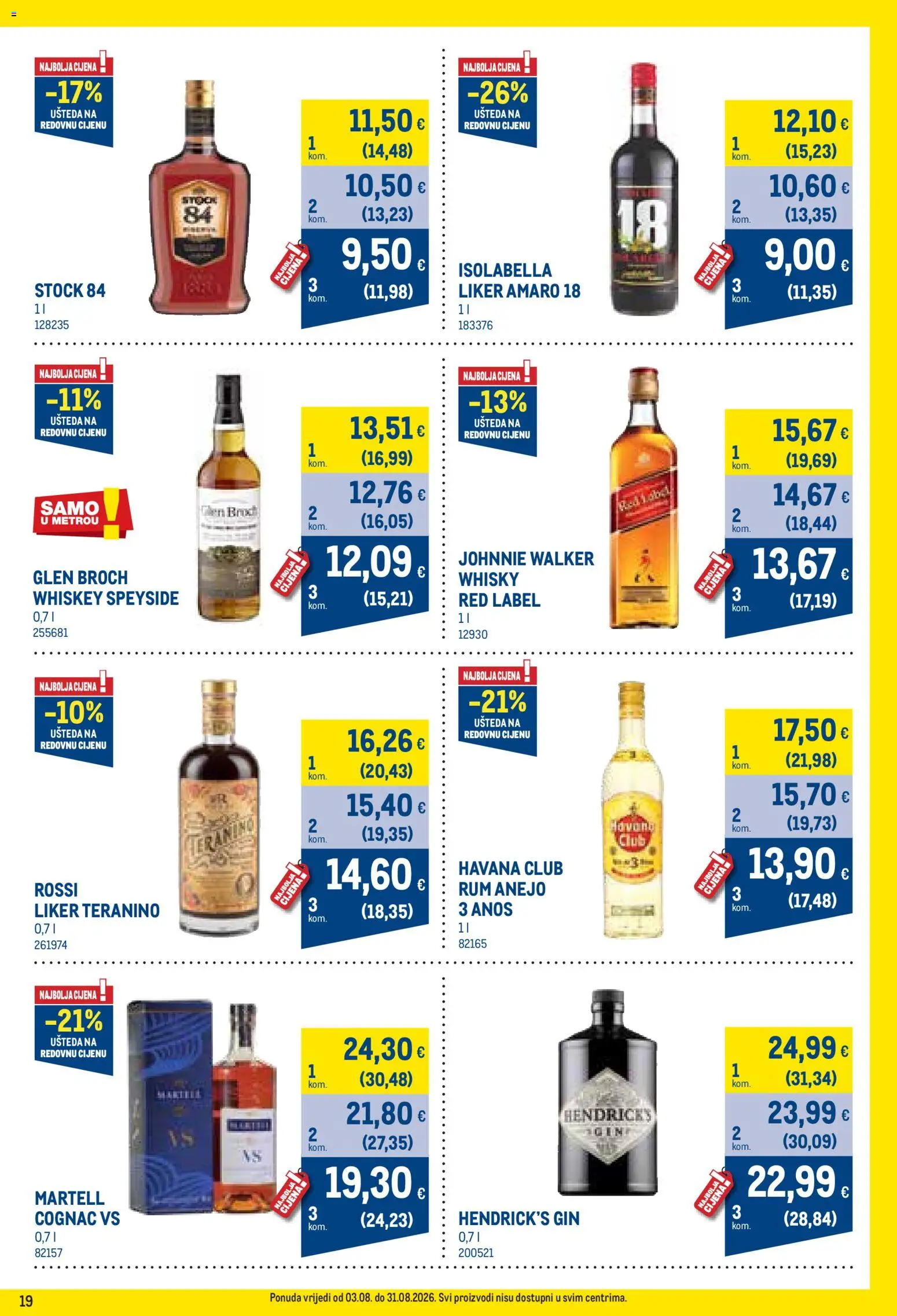 Metro katalog akcija strana 19 – vrijedi od 3.8. do 31.8.2026.
