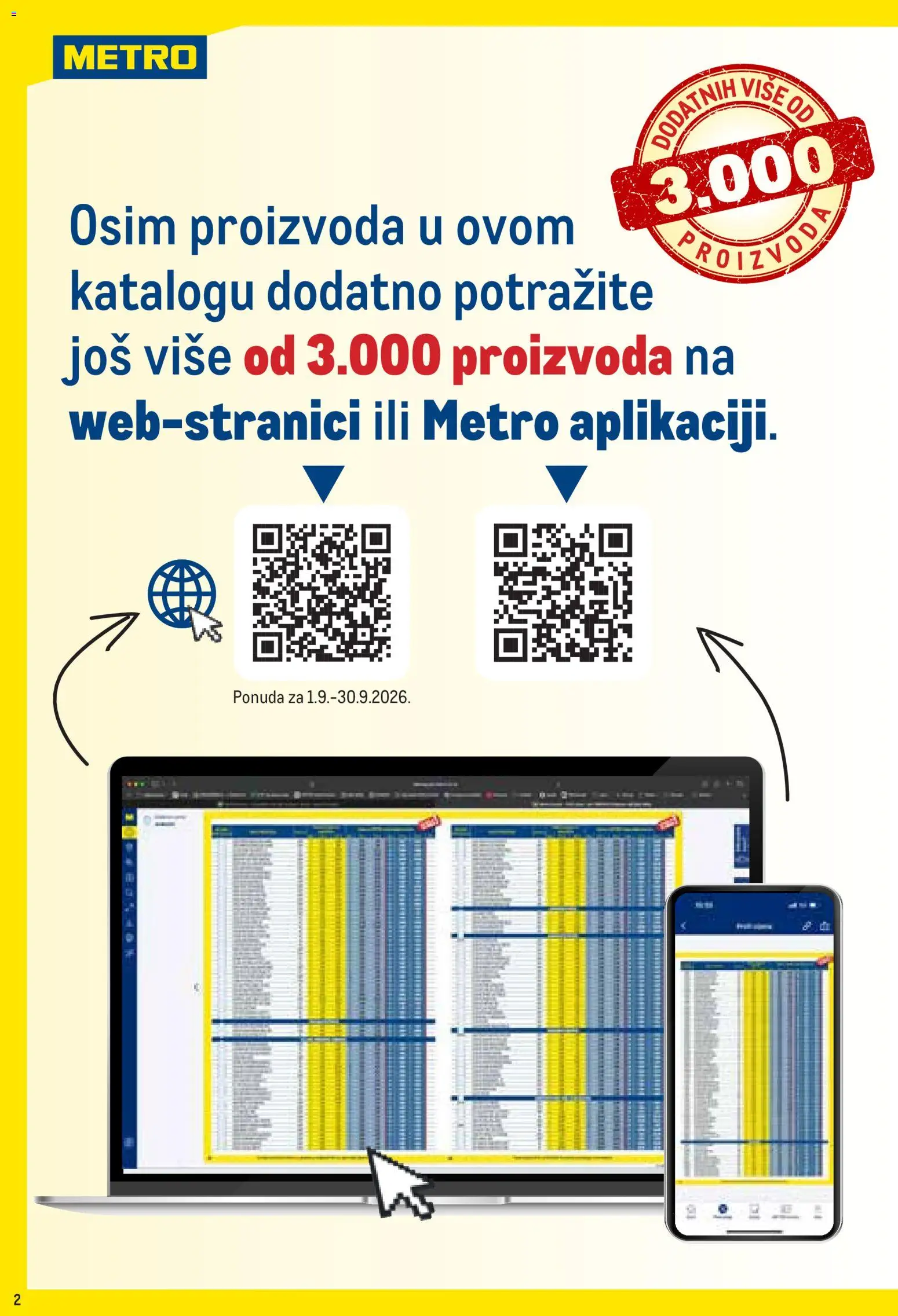 Metro katalog akcija strana 2 – vrijedi od 1.9. do 30.9.2026.