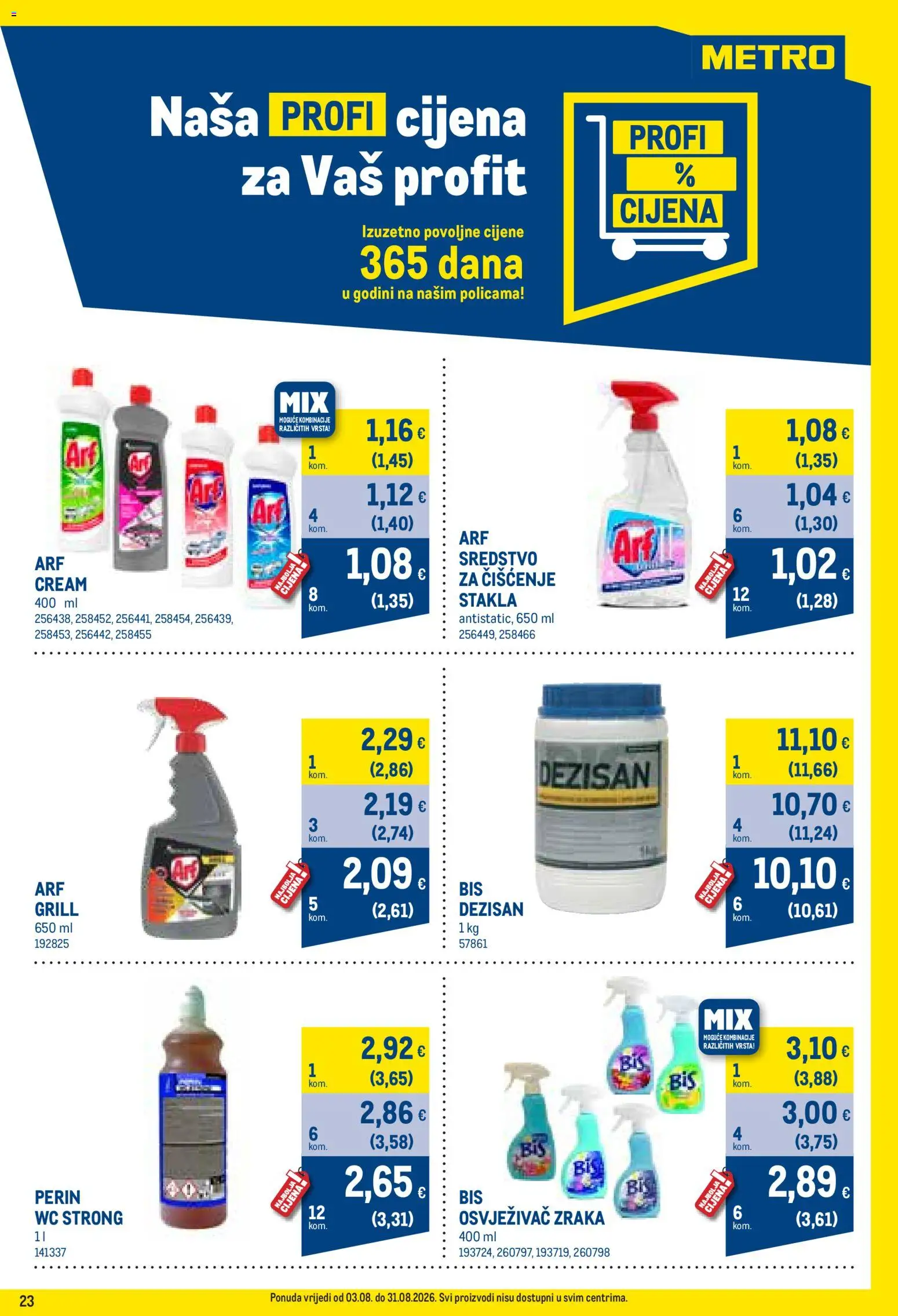 Metro katalog akcija strana 23 – vrijedi od 3.8. do 31.8.2026.