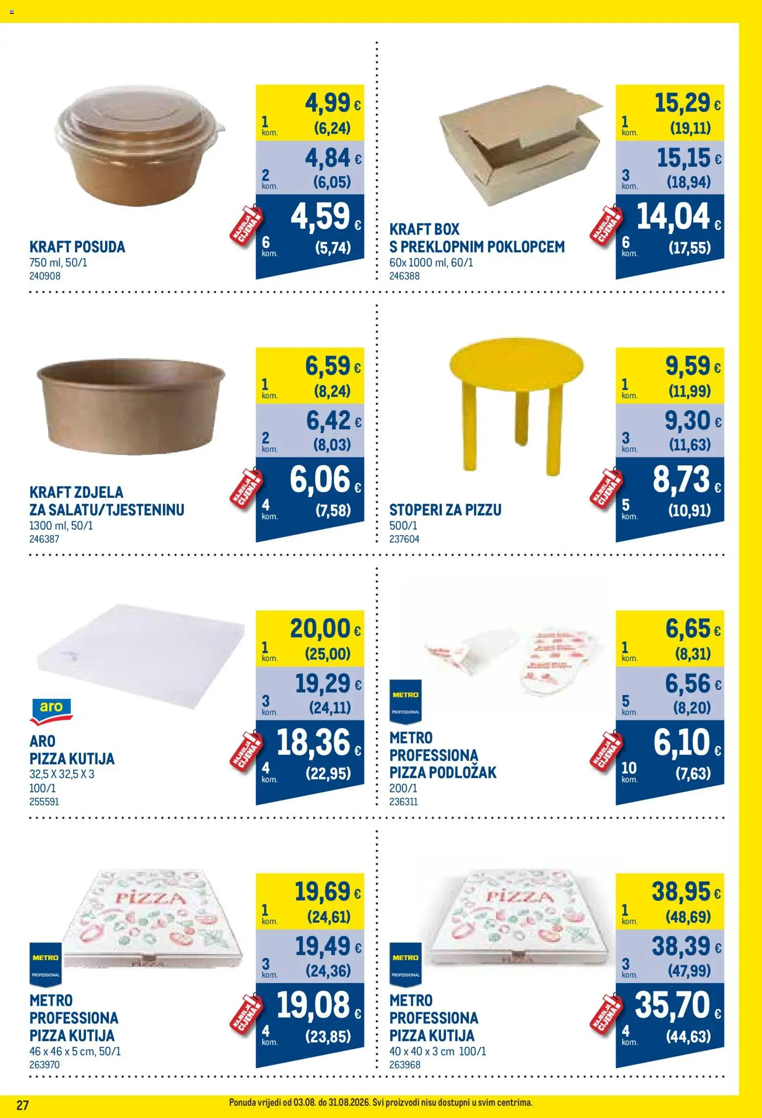 Metro katalog akcija strana 27 – vrijedi od 3.8. do 31.8.2026.