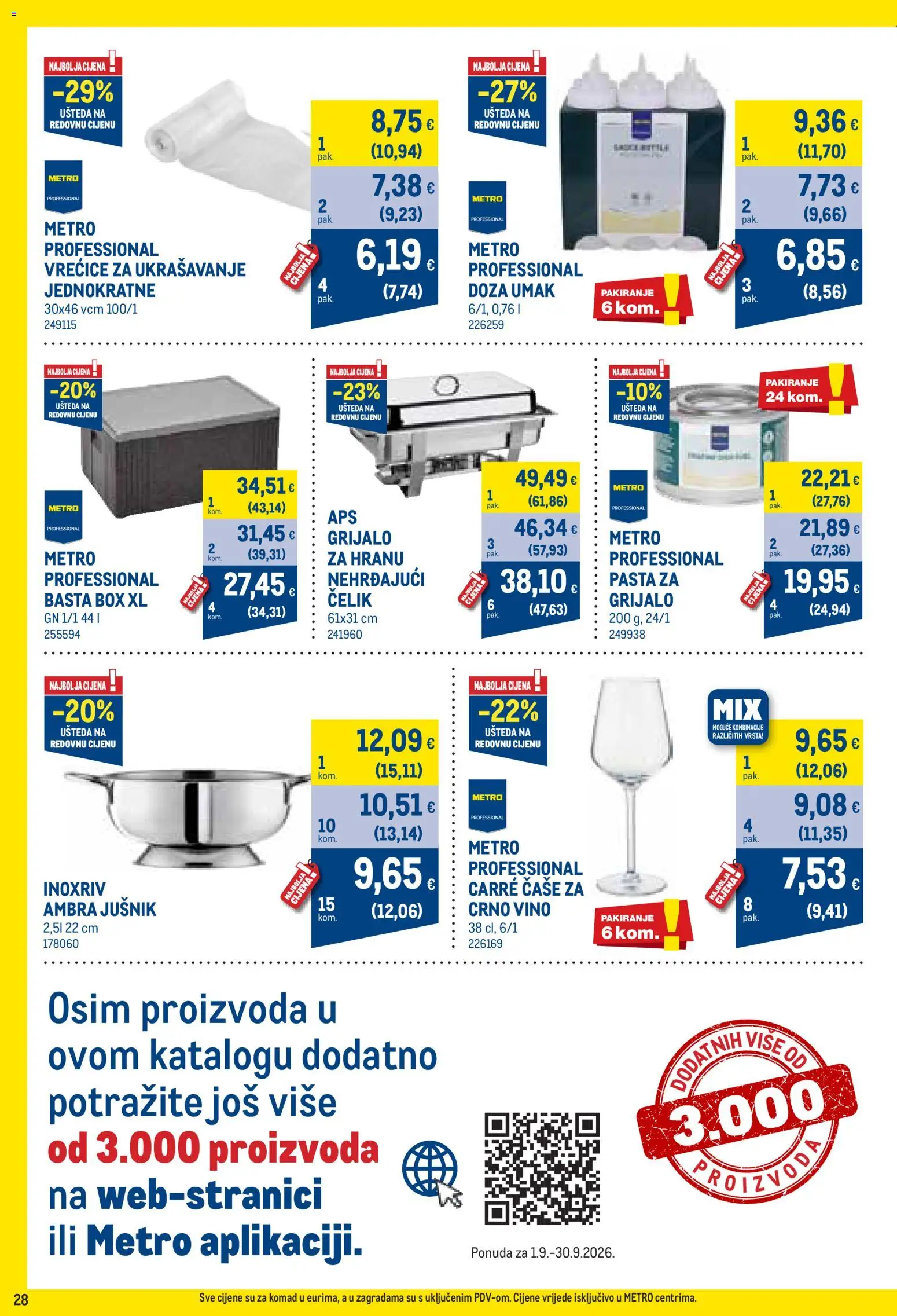 Metro katalog akcija strana 28 – vrijedi od 1.9. do 30.9.2026.