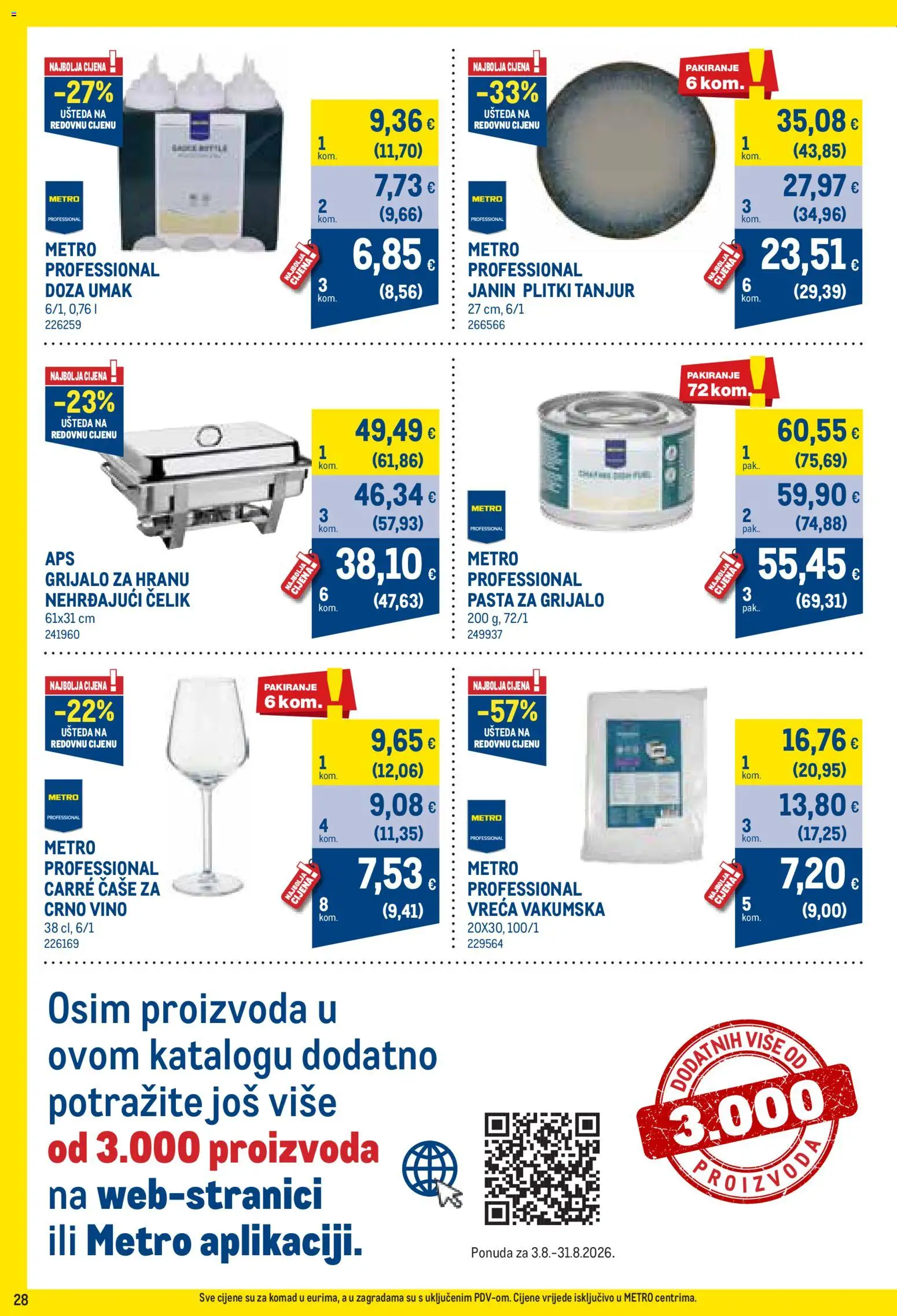 Metro katalog akcija strana 28 – vrijedi od 3.8. do 31.8.2026.