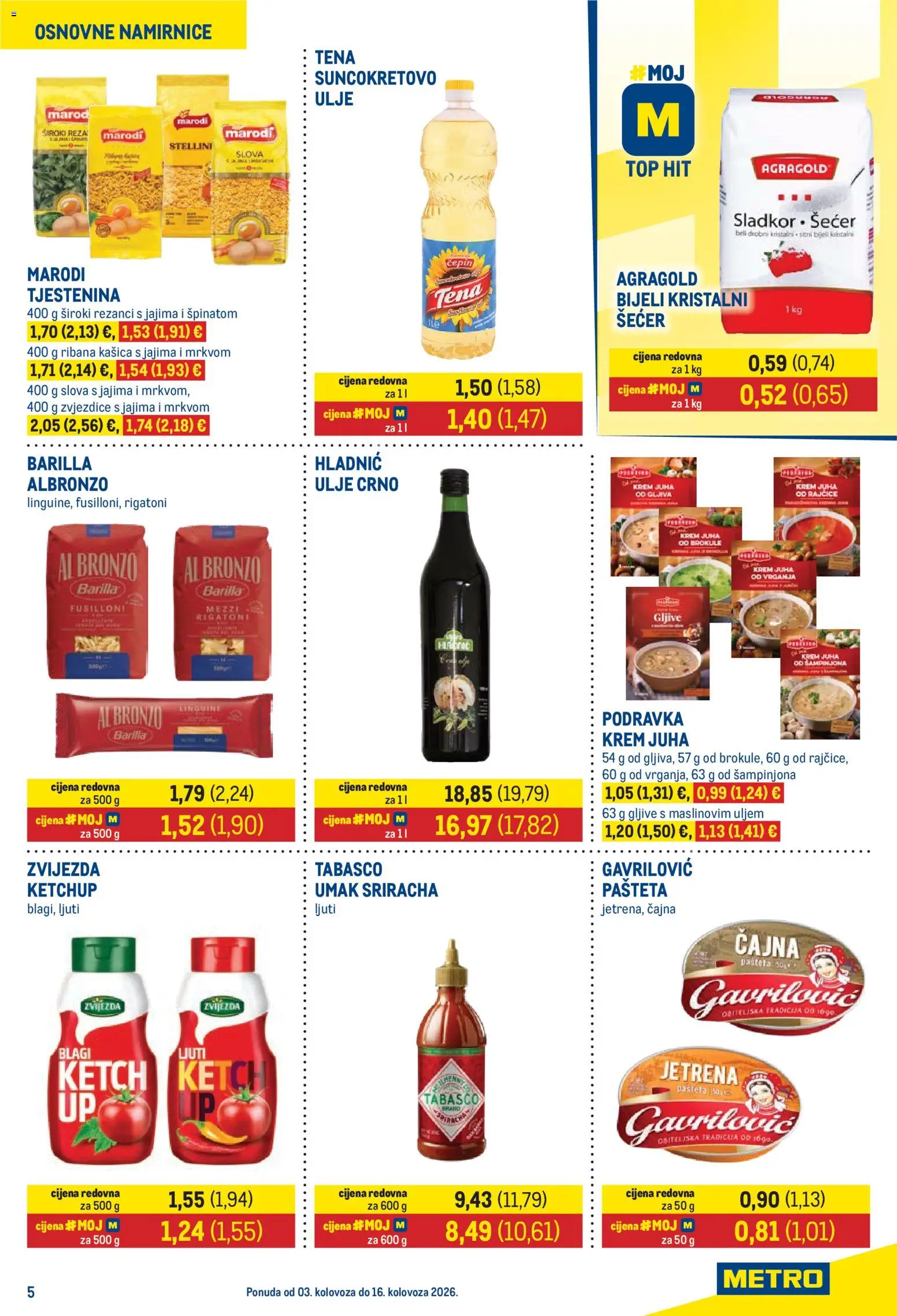Metro katalog akcija strana 5 – vrijedi od 3.8. do 16.8.2026.