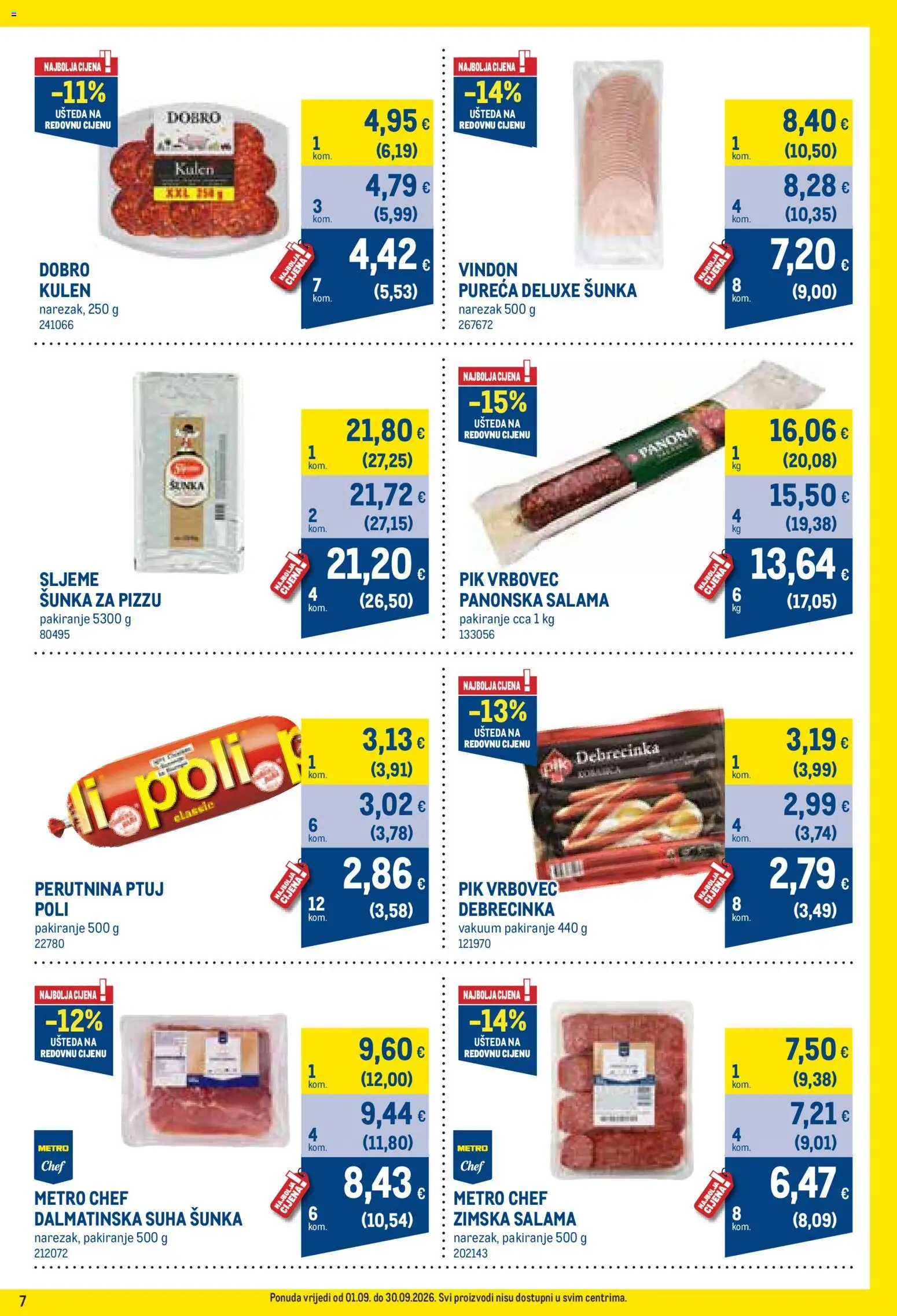 Metro katalog akcija strana 7 – vrijedi od 1.9. do 30.9.2026.