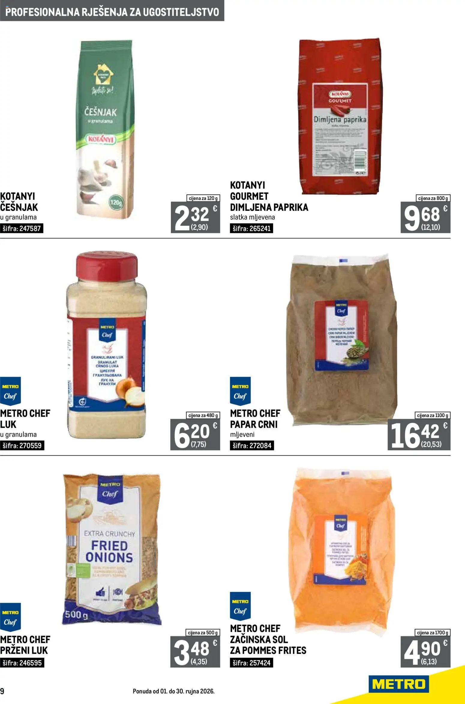 Metro katalog akcija strana 9 – vrijedi od 1.9. do 30.9.2026.