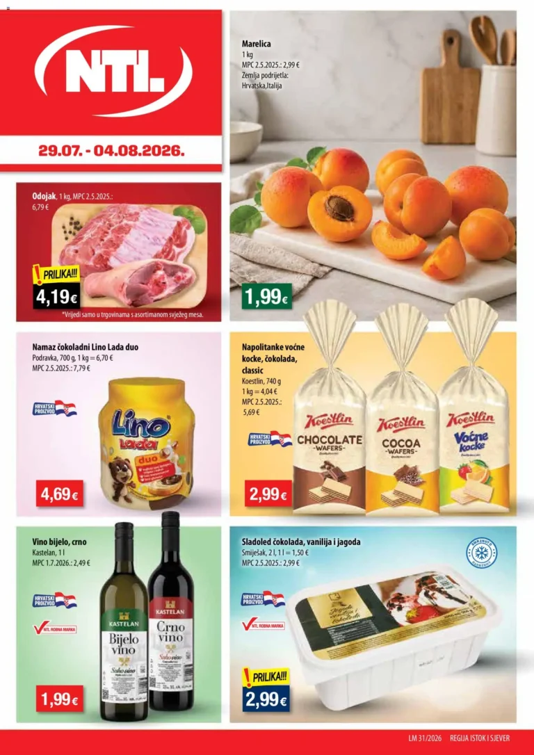 NTL katalog akcija strana 1 – vrijedi od 29.7. do 4.8.2026.