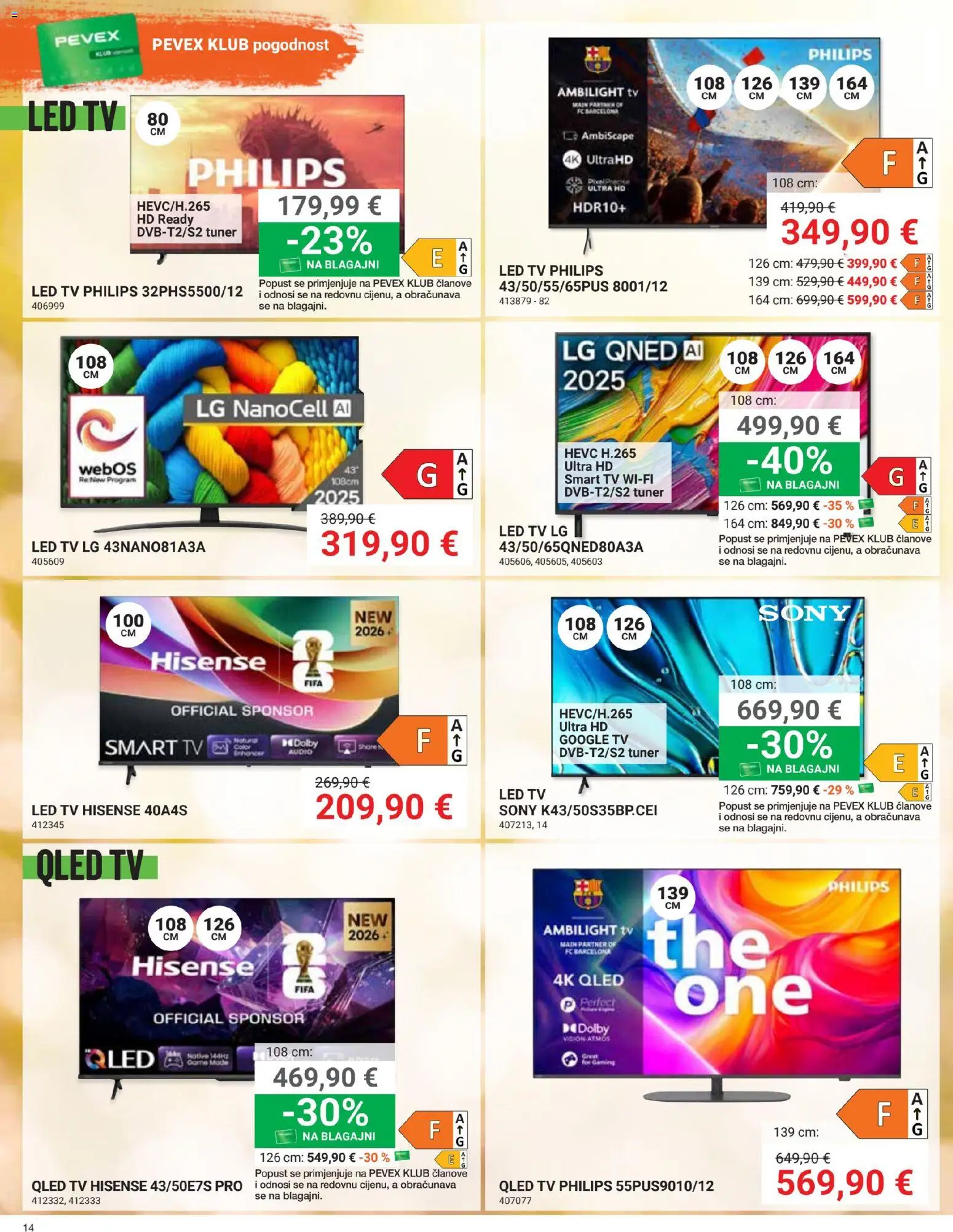Pevex katalog akcija strana 14 – vrijedi od 27.8. do 21.9.2026.