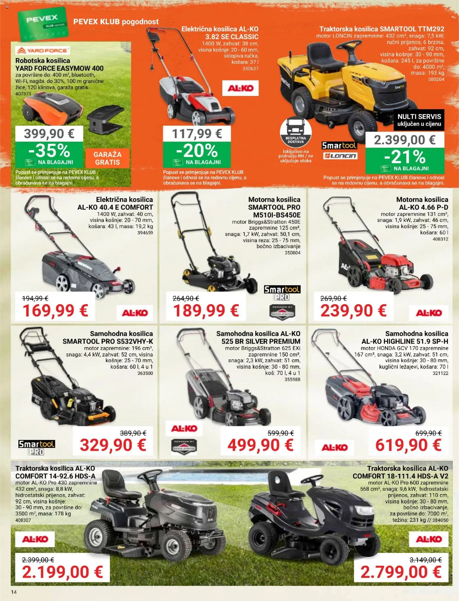 Pevex katalog akcija strana 14 – vrijedi od 23.7. do 24.8.2026.